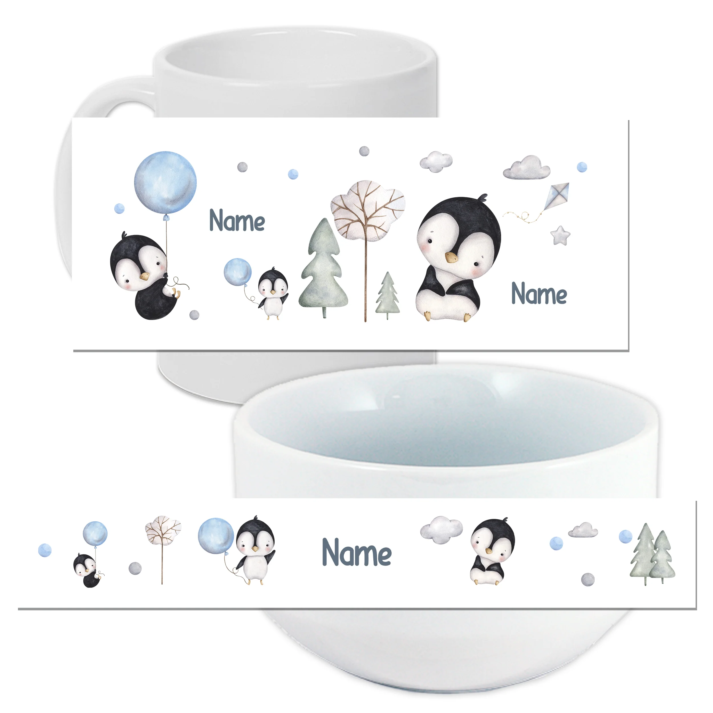 Set Müslischale mit Tasse Süße Pinguine - Image 3