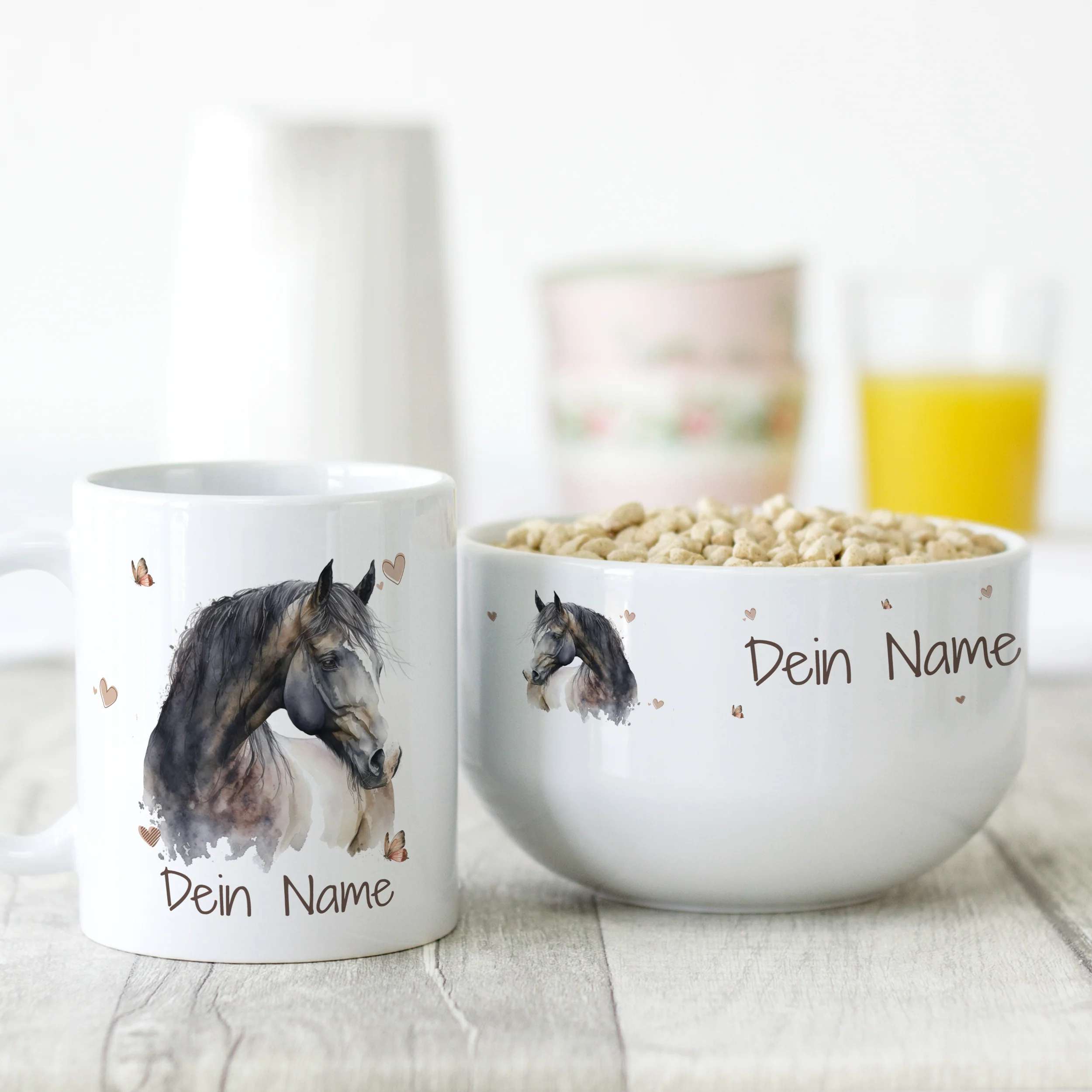 Set Tasse mit Müslischale mit Pferd - Image 2