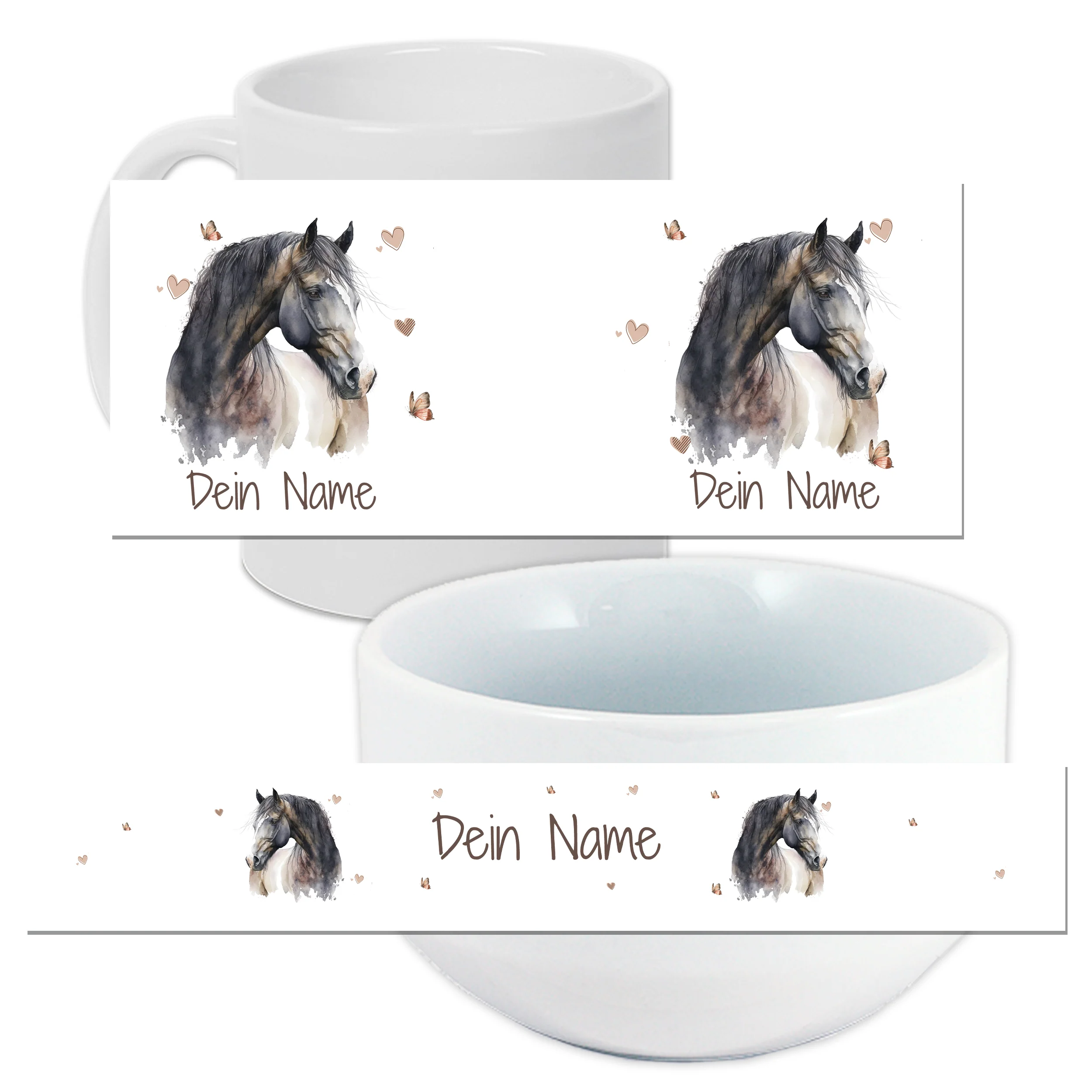 Set Tasse mit Müslischale mit Pferd - Image 3