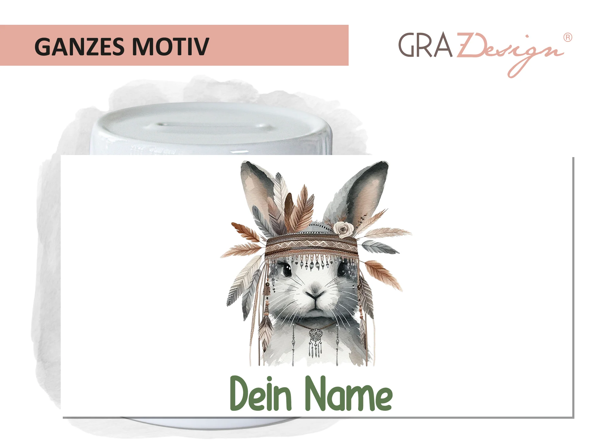 Spardose Hase mit Federn - Image 2