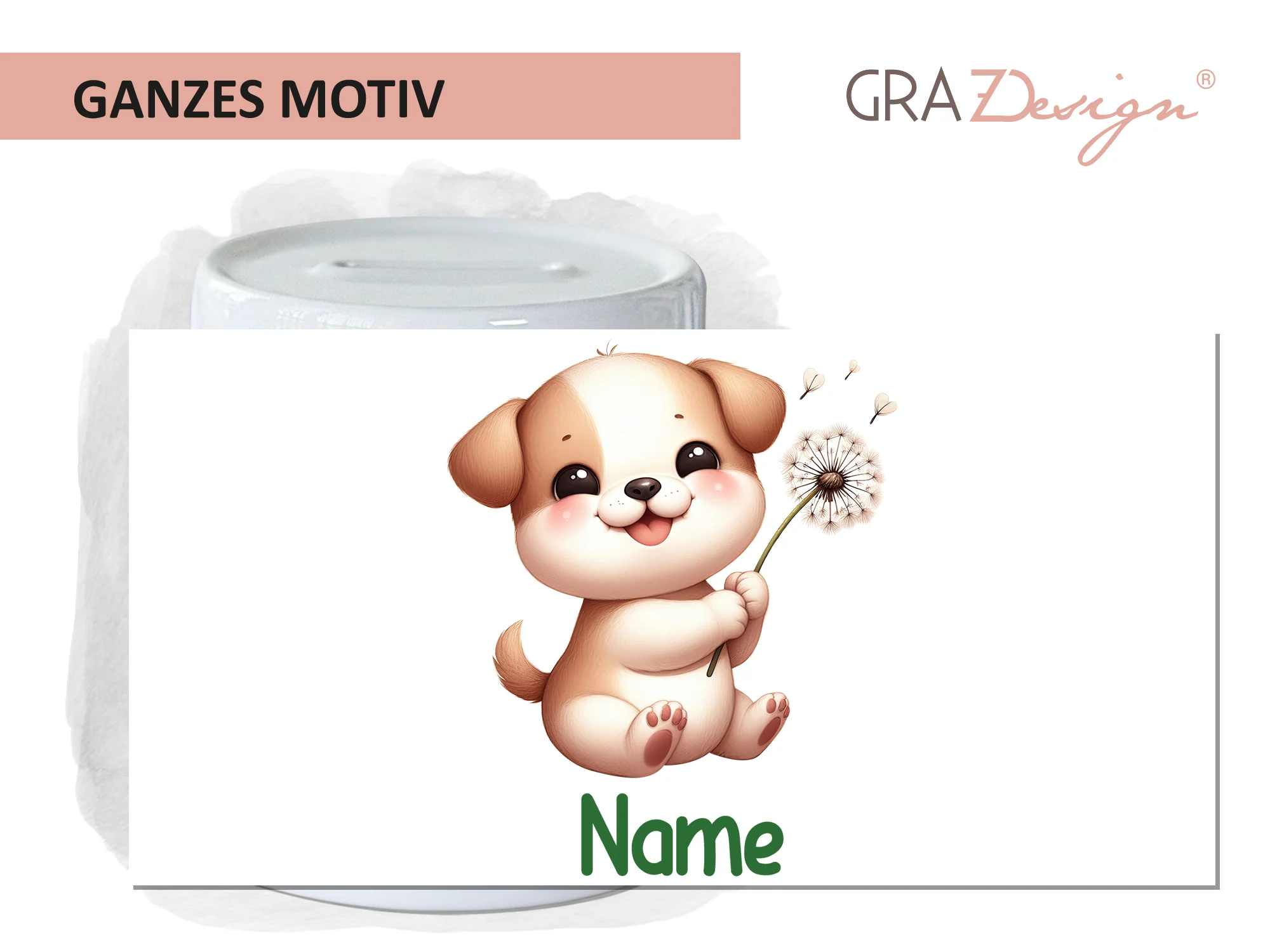 Spardose Hund mit Löwenzahn - Image 2