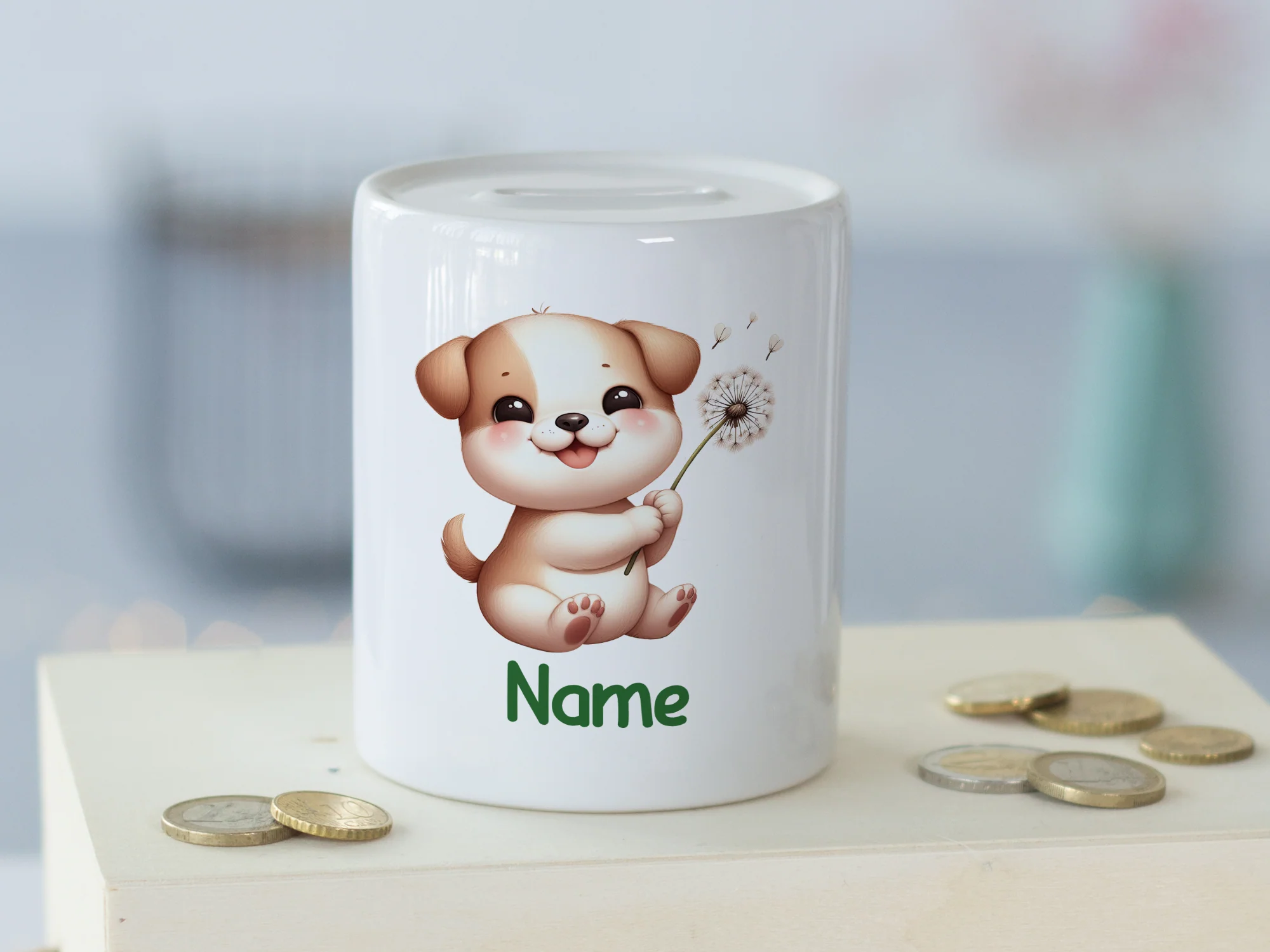 Spardose Hund mit Löwenzahn - Image 3