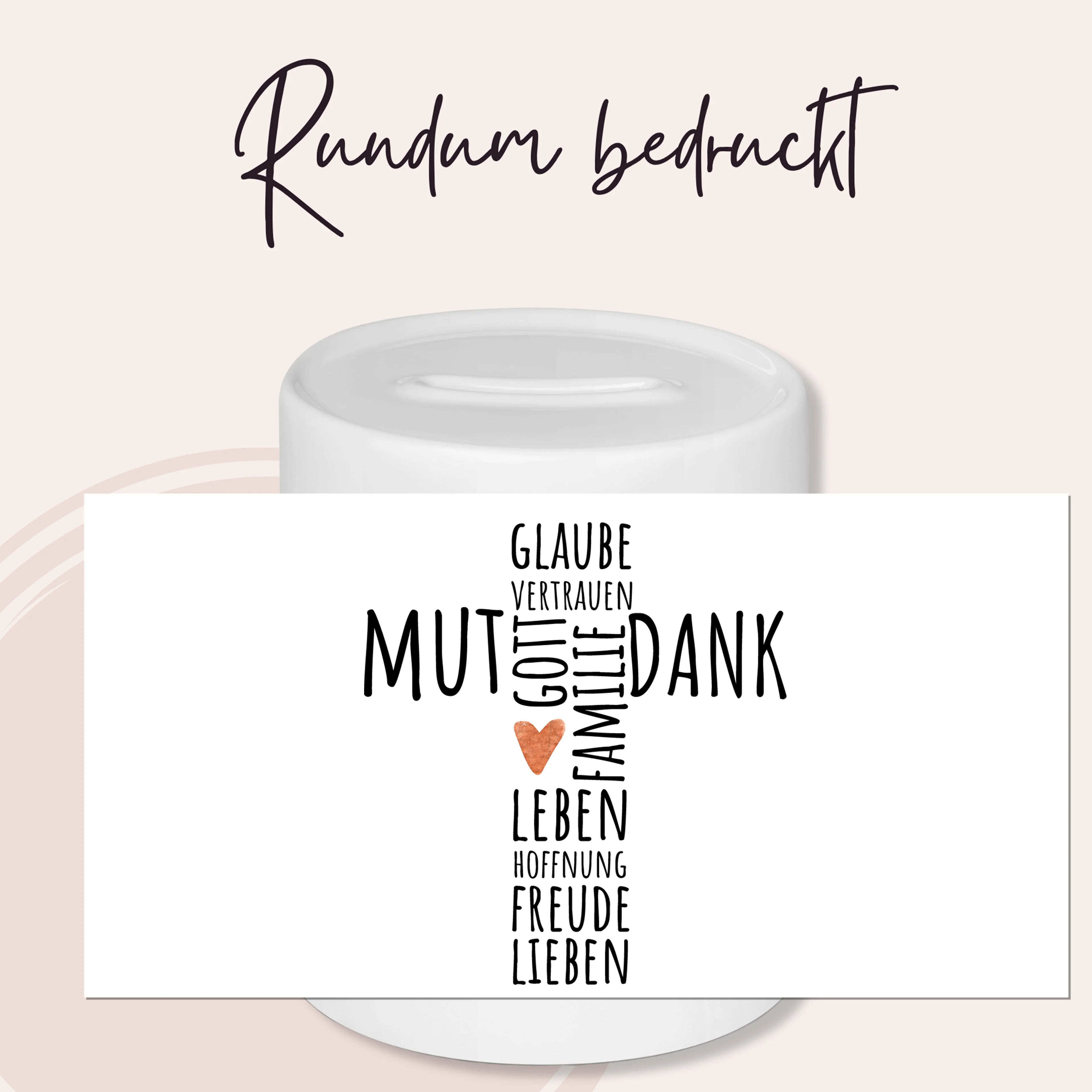 Spardose mit Motiv 'Mut und Dank' - Für positive Gedanken - Image 2