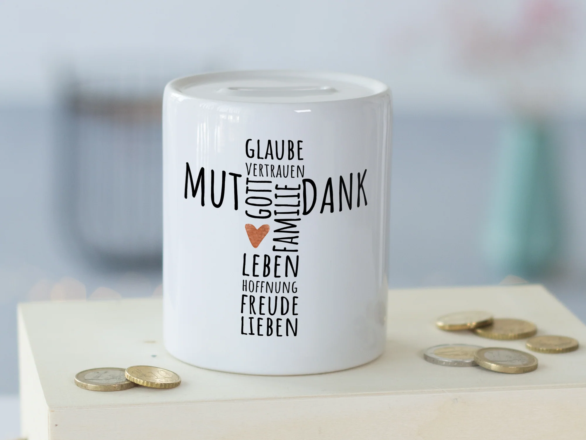 Spardose mit Motiv 'Mut und Dank' - Für positive Gedanken - Image 3