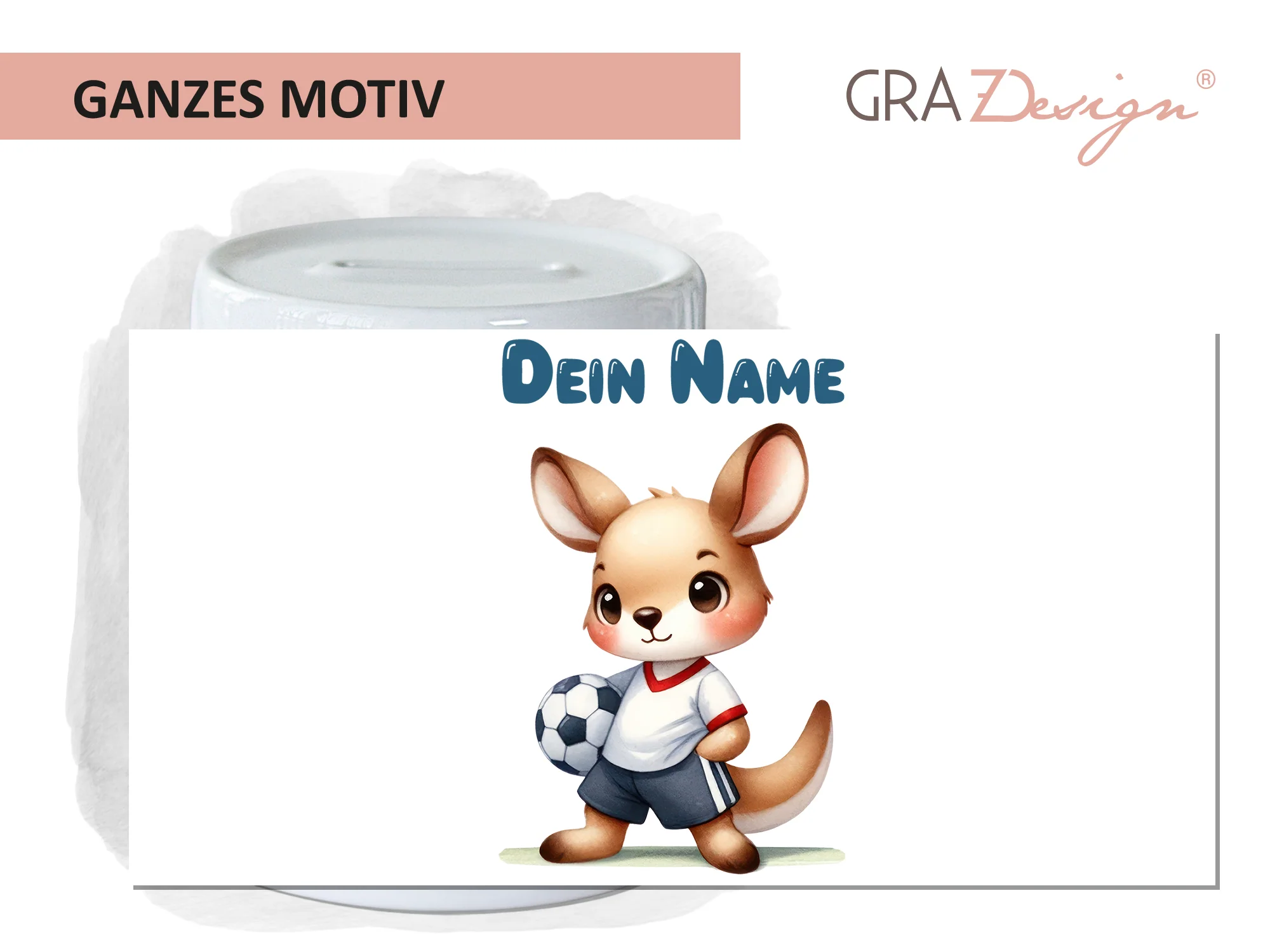 Spardose mit niedlichem Fußball-Känguru - Image 2