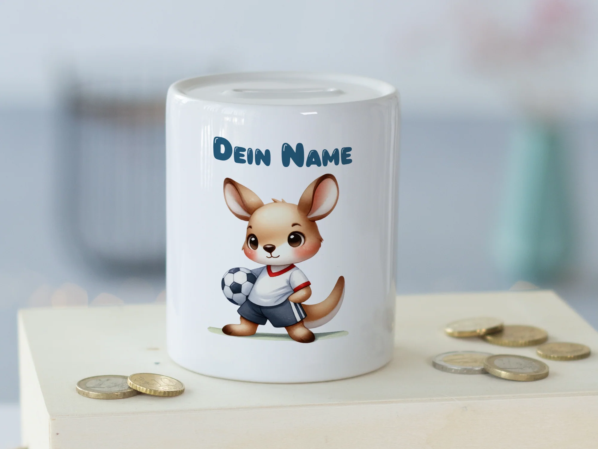 Spardose mit niedlichem Fußball-Känguru - Image 3