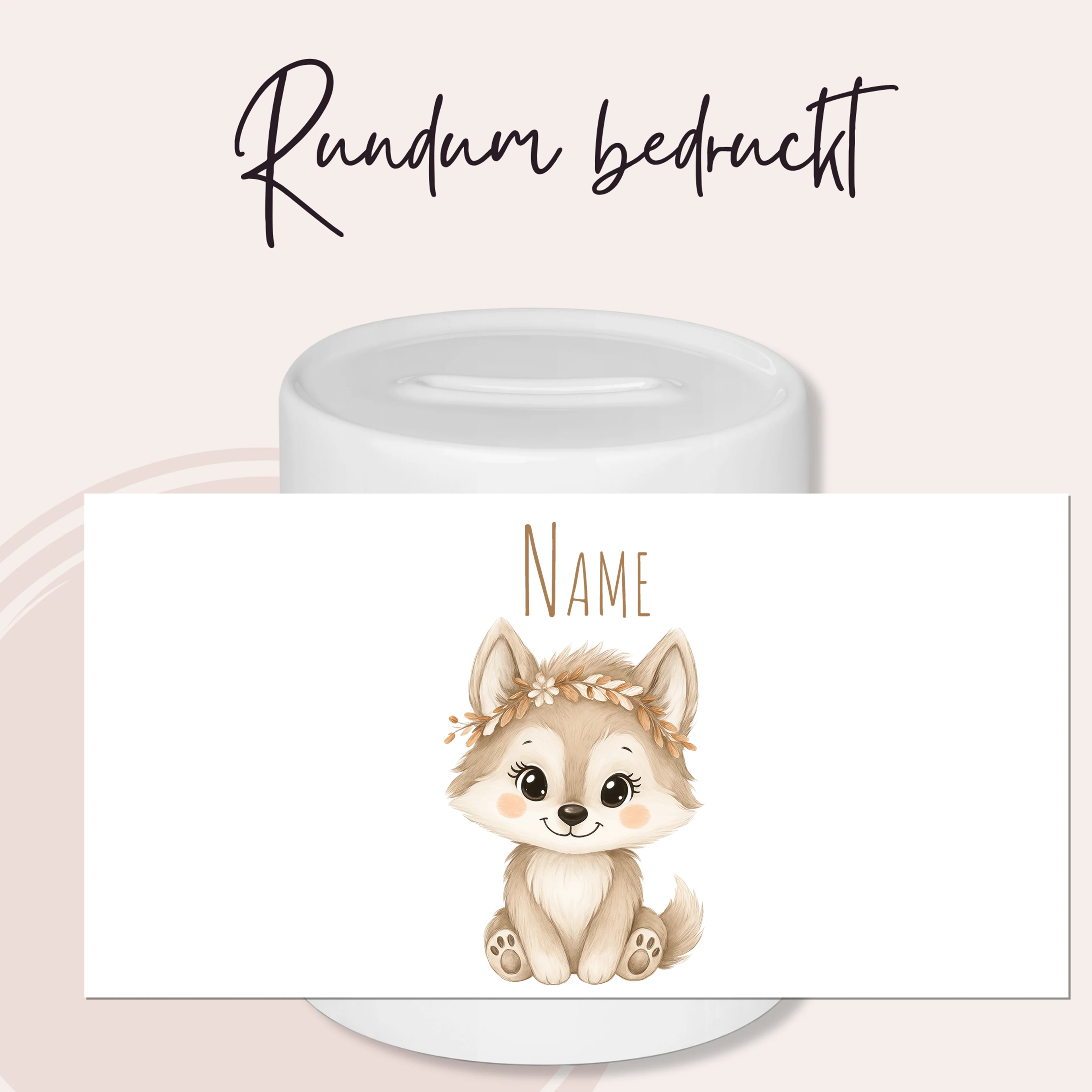 Spardose mit niedlichem Wolf - Image 2