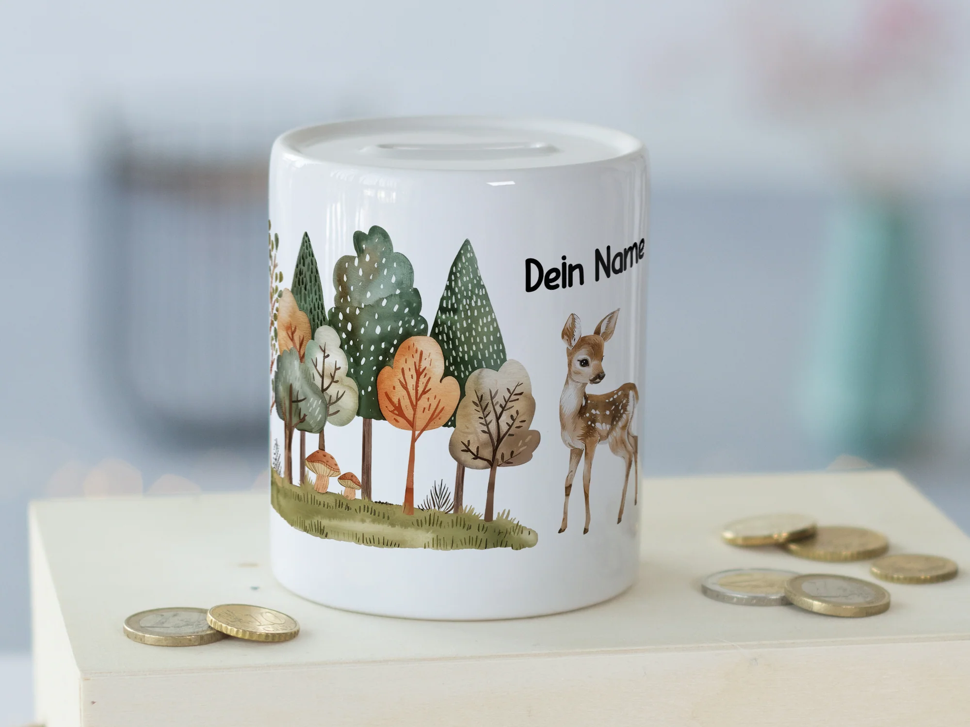 Spardose mit Waldmotiv - Image 3