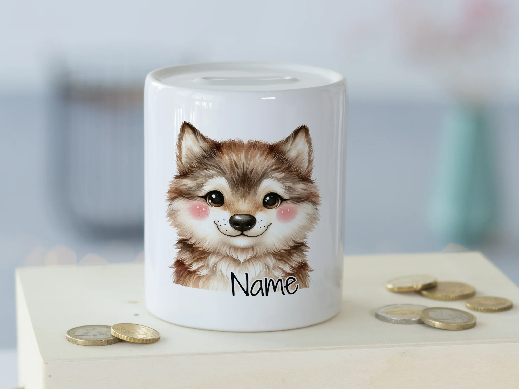 Spardose mit Wolf - Image 3