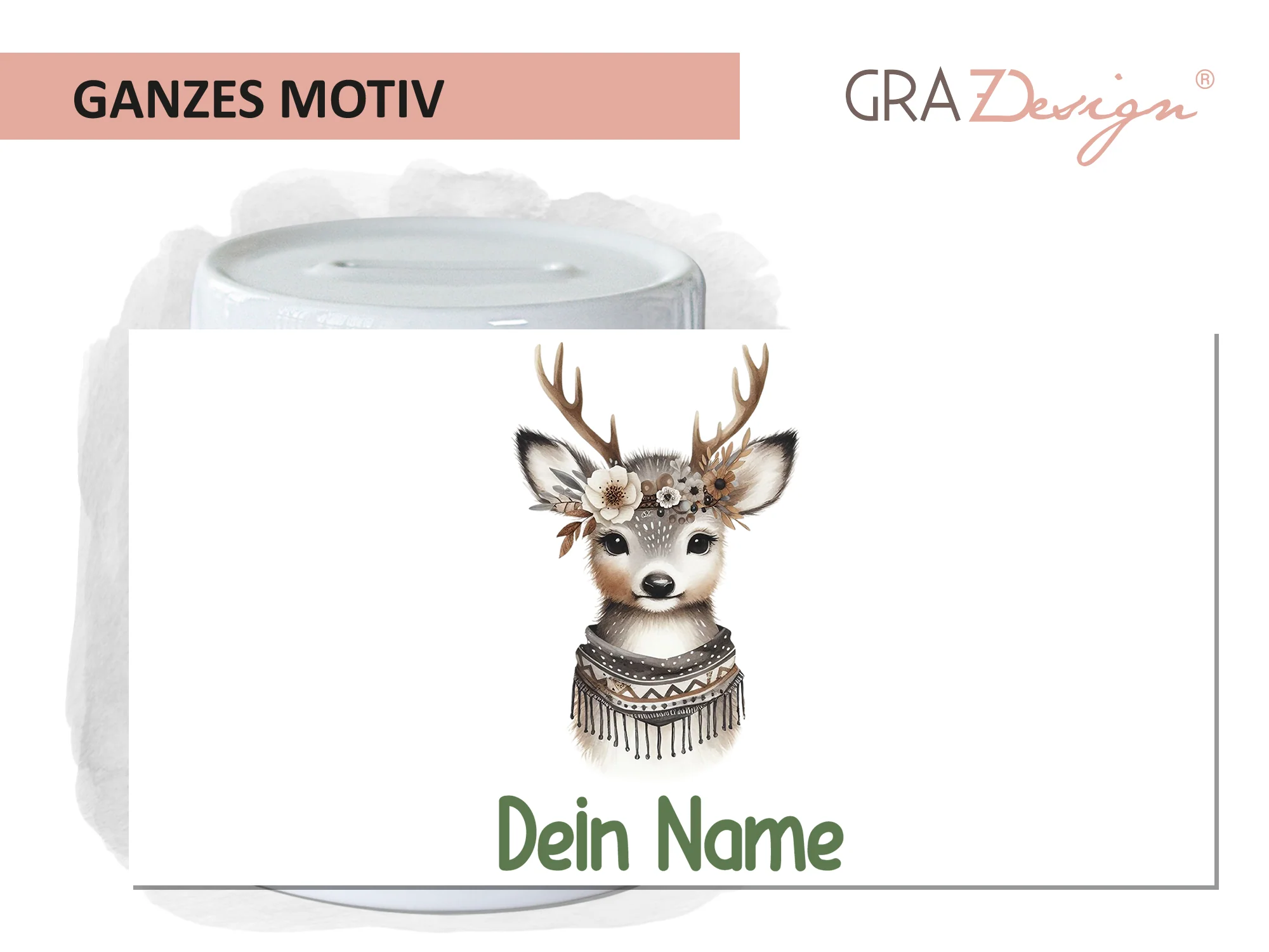Spardose Reh mit Federn - Image 2