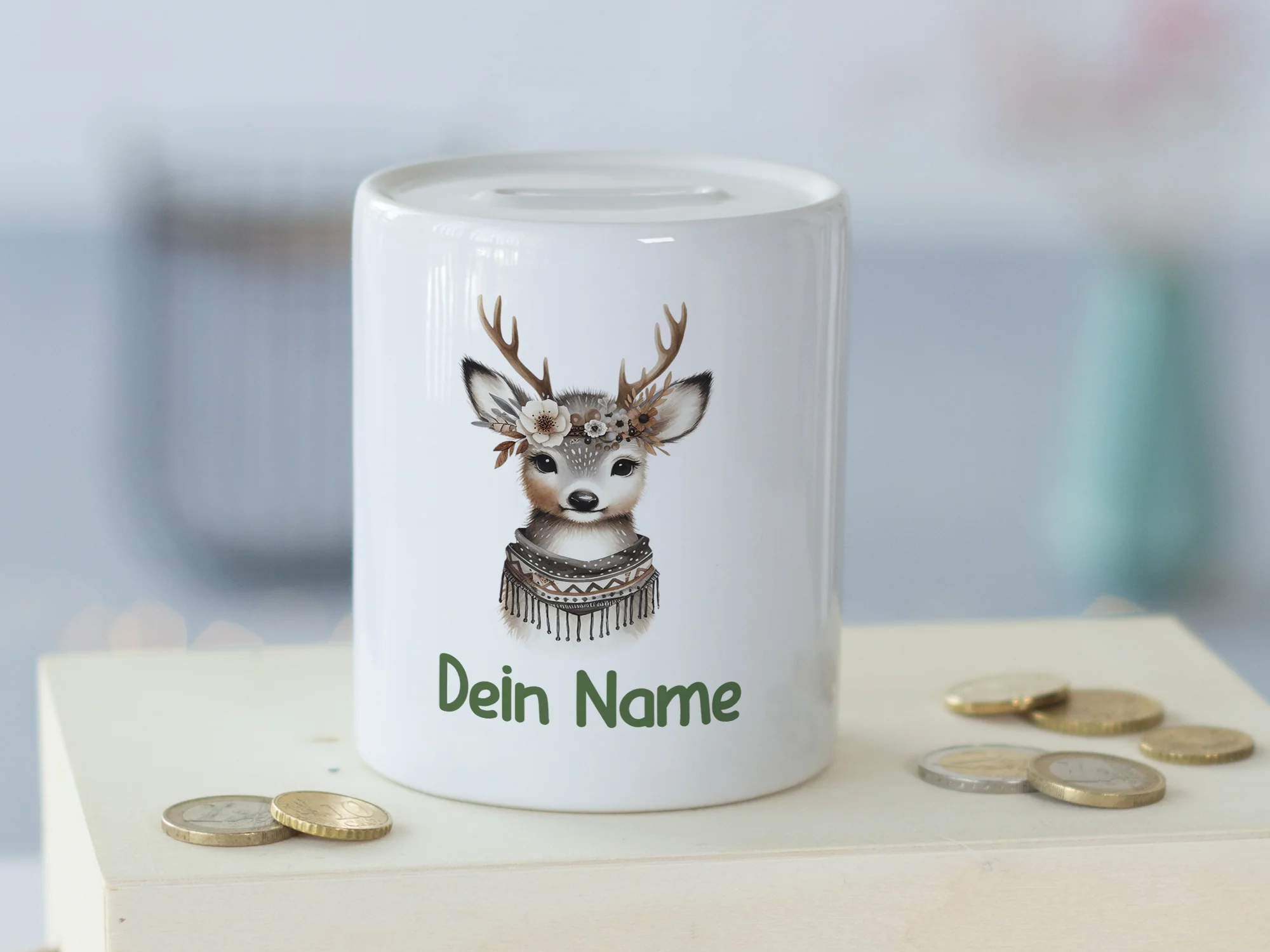 Spardose Reh mit Federn - Image 3