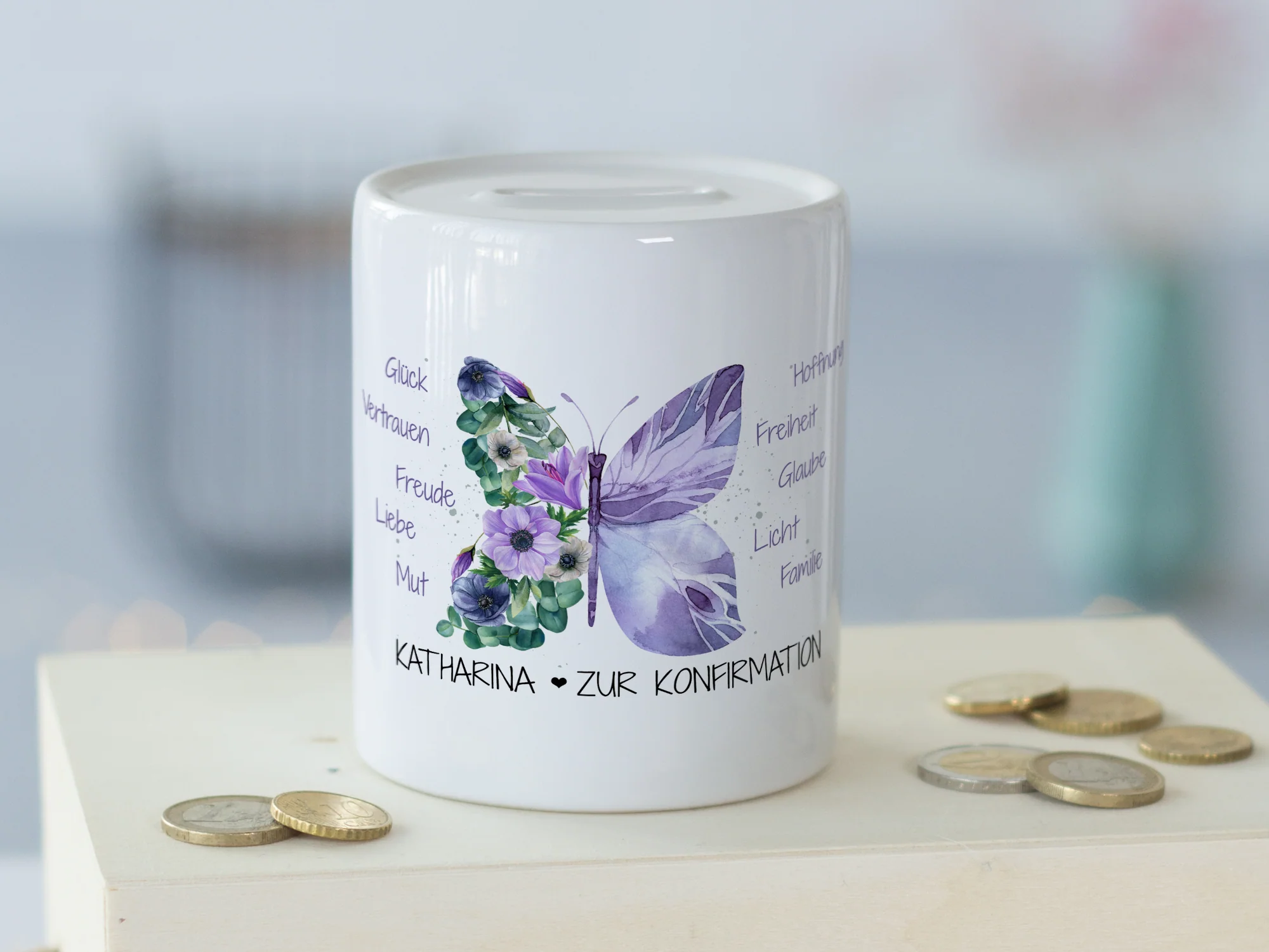 Spardose Schmetterling zur Konfirmation - Image 3