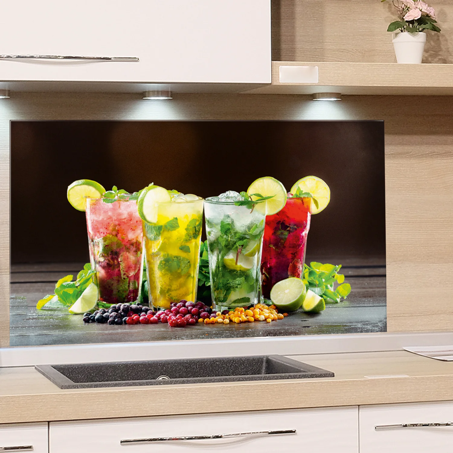 Spritzschutz aus Glas Frische Cocktails - Image 2