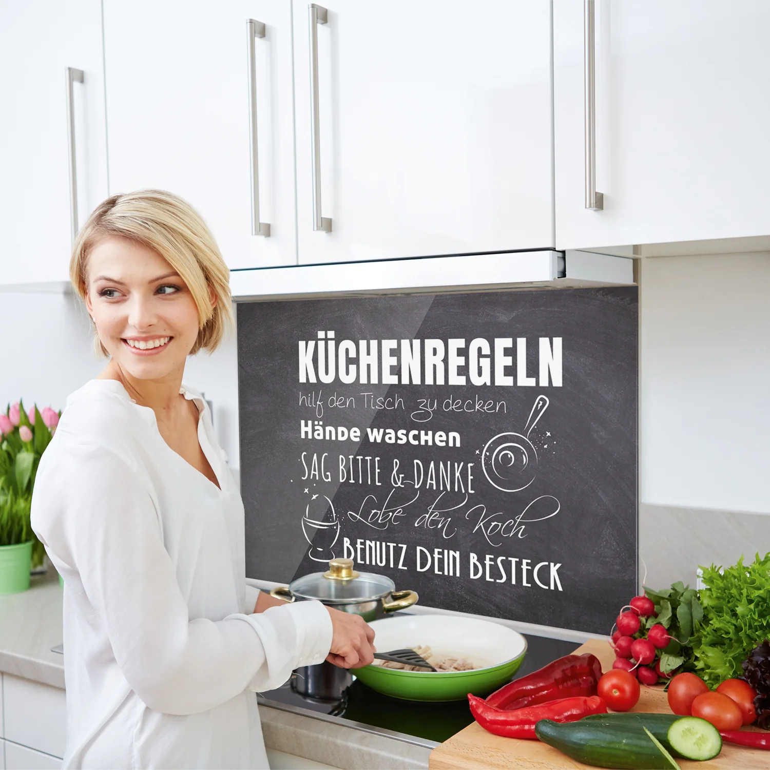 Spritzschutz aus Glas Küchenregeln - Image 3