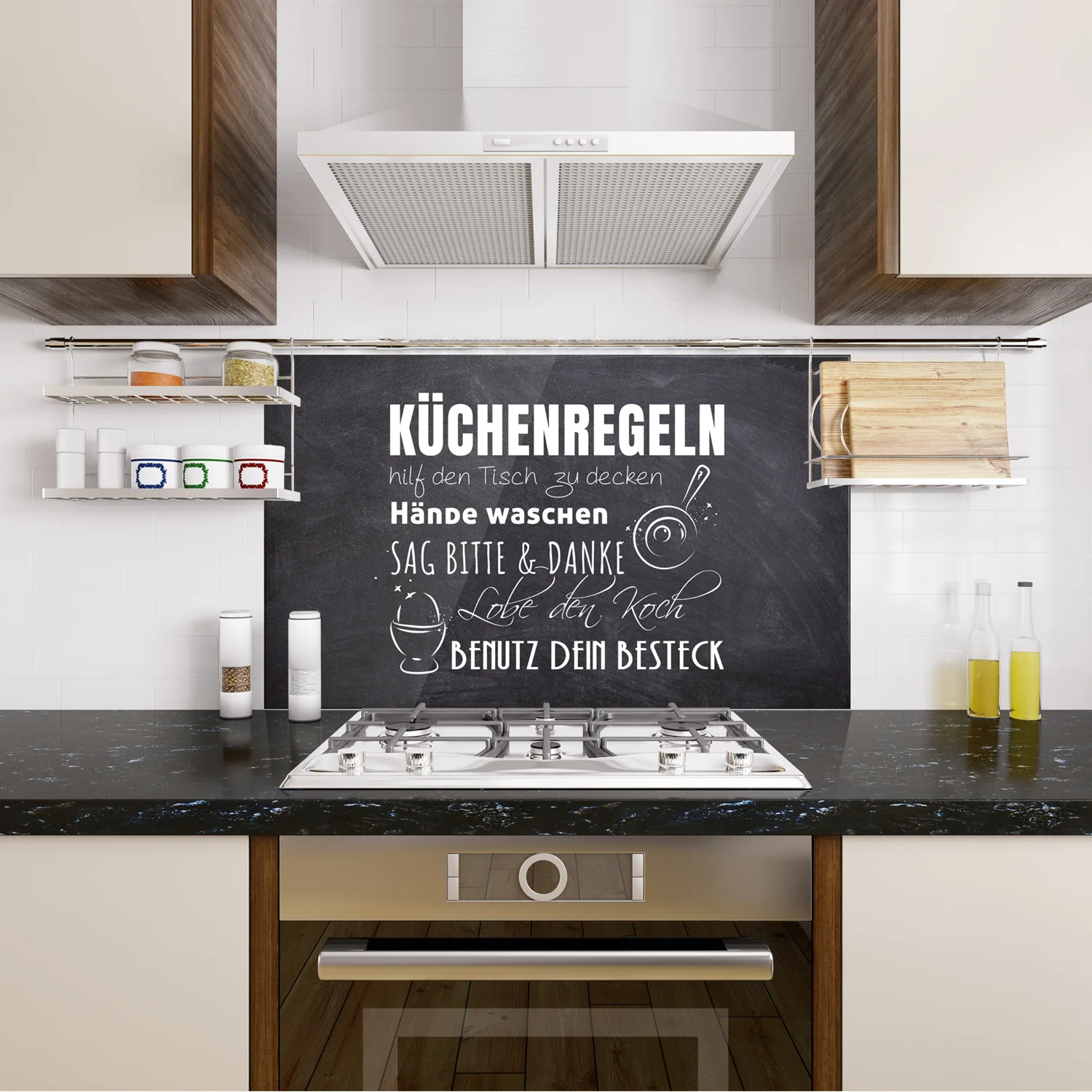 Spritzschutz aus Glas Küchenregeln - Image 4