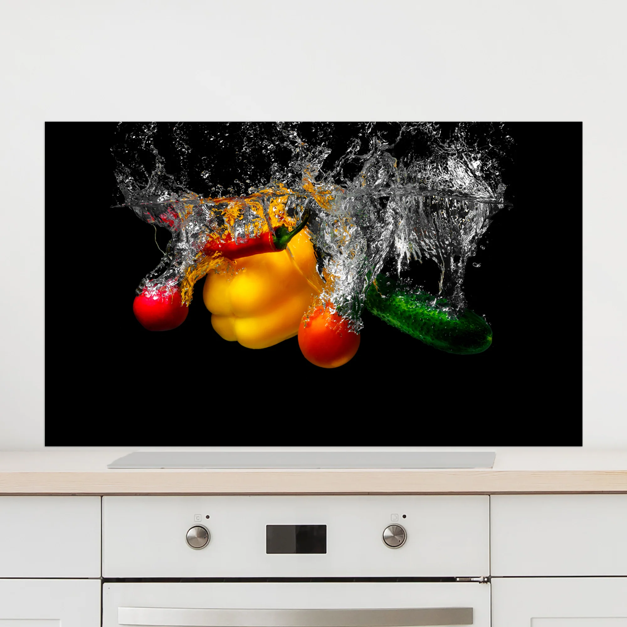 Spritzschutz bunte Gemüse in schwarz - Image 3