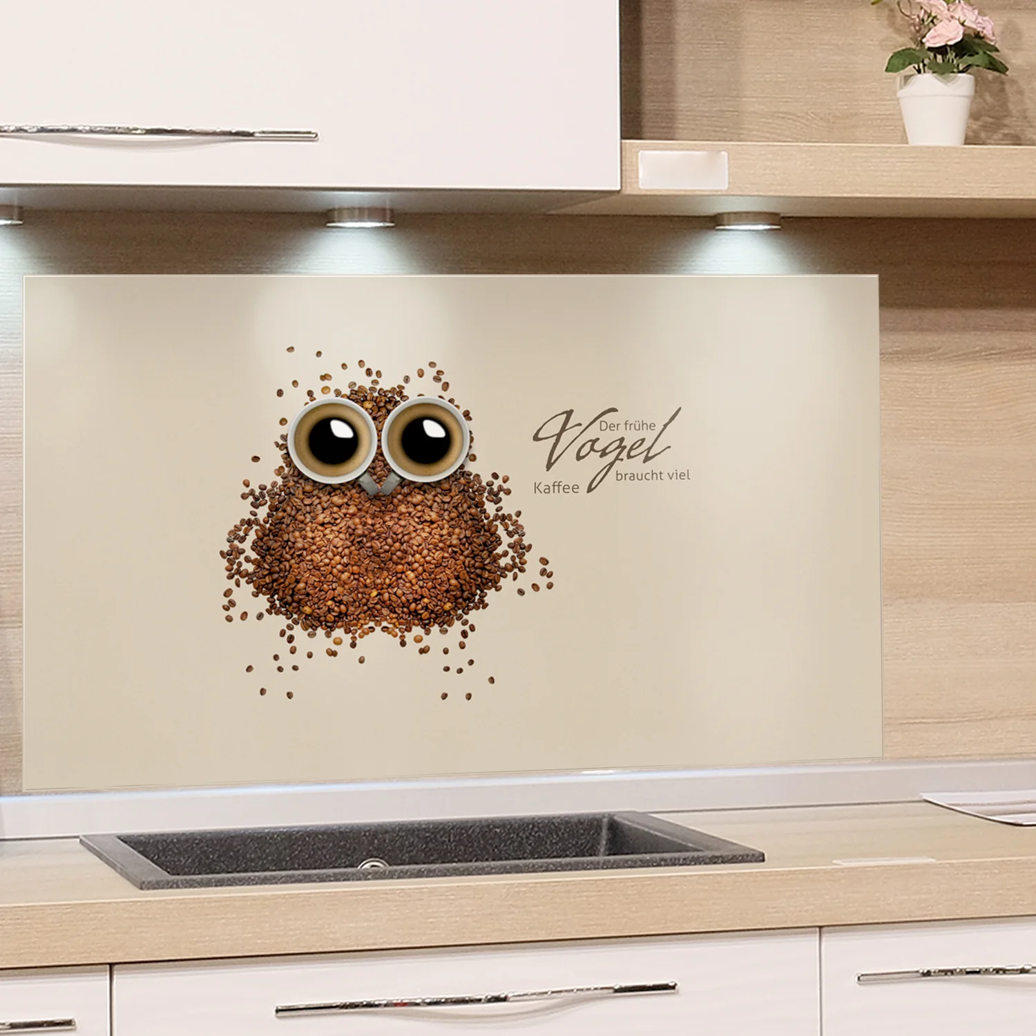 Spritzschutz Kaffee Eule - Image 2
