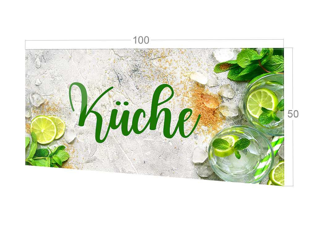 Spritzschutz Küche mit Limetten - Image 2