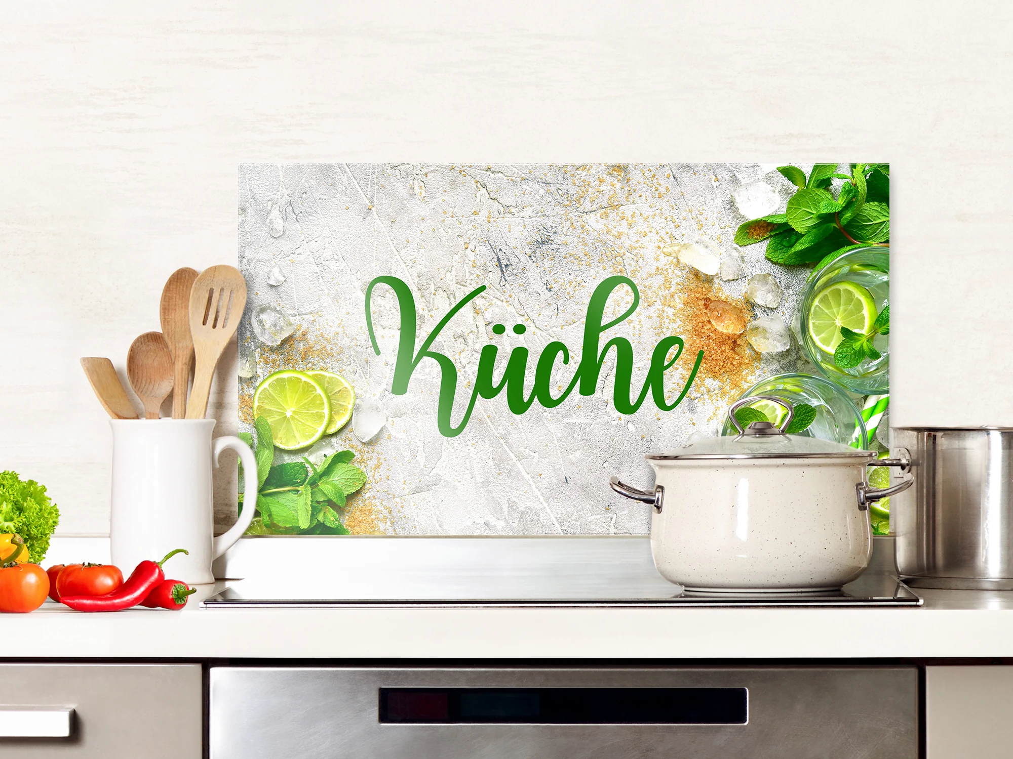 Spritzschutz Küche mit Limetten - Image 4