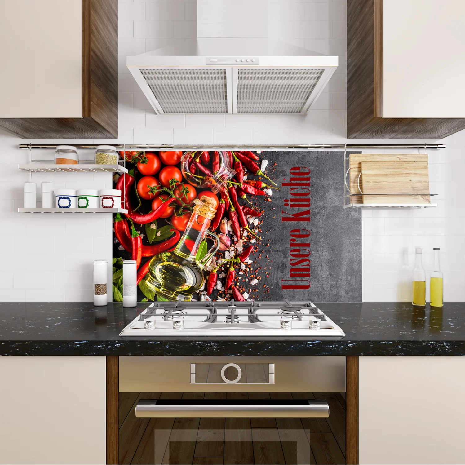 Spritzschutz „Unser Küche“ Chili & Tomaten - Image 4