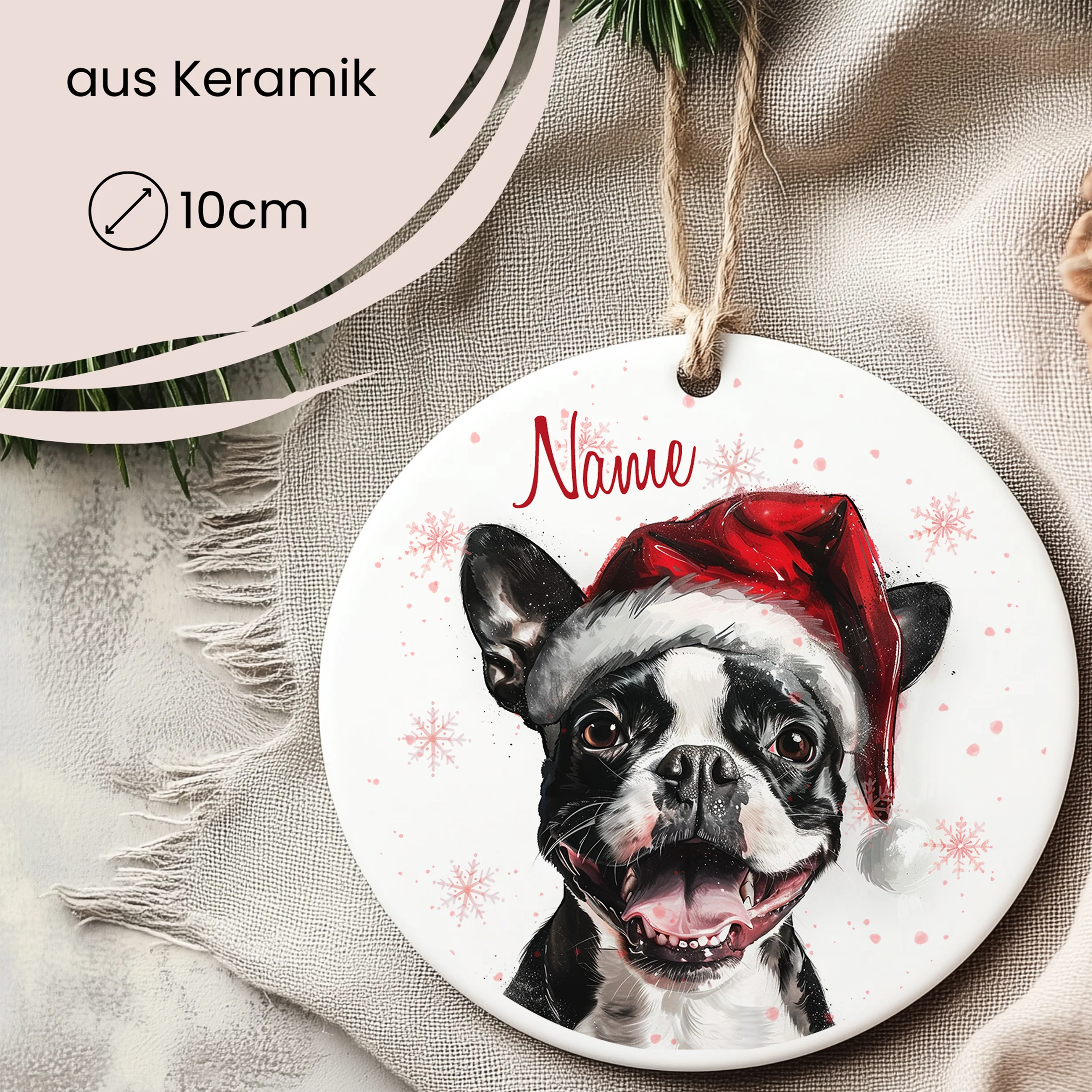 Tannenbaum Aufhänger Boston Terrier - Image 2