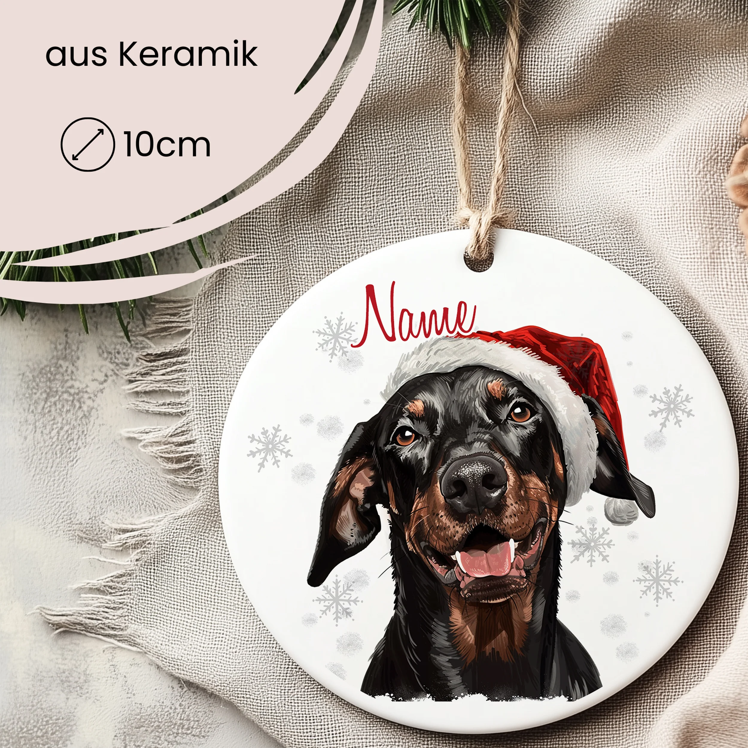 Tannenbaum Aufhänger Dobermann - Image 2