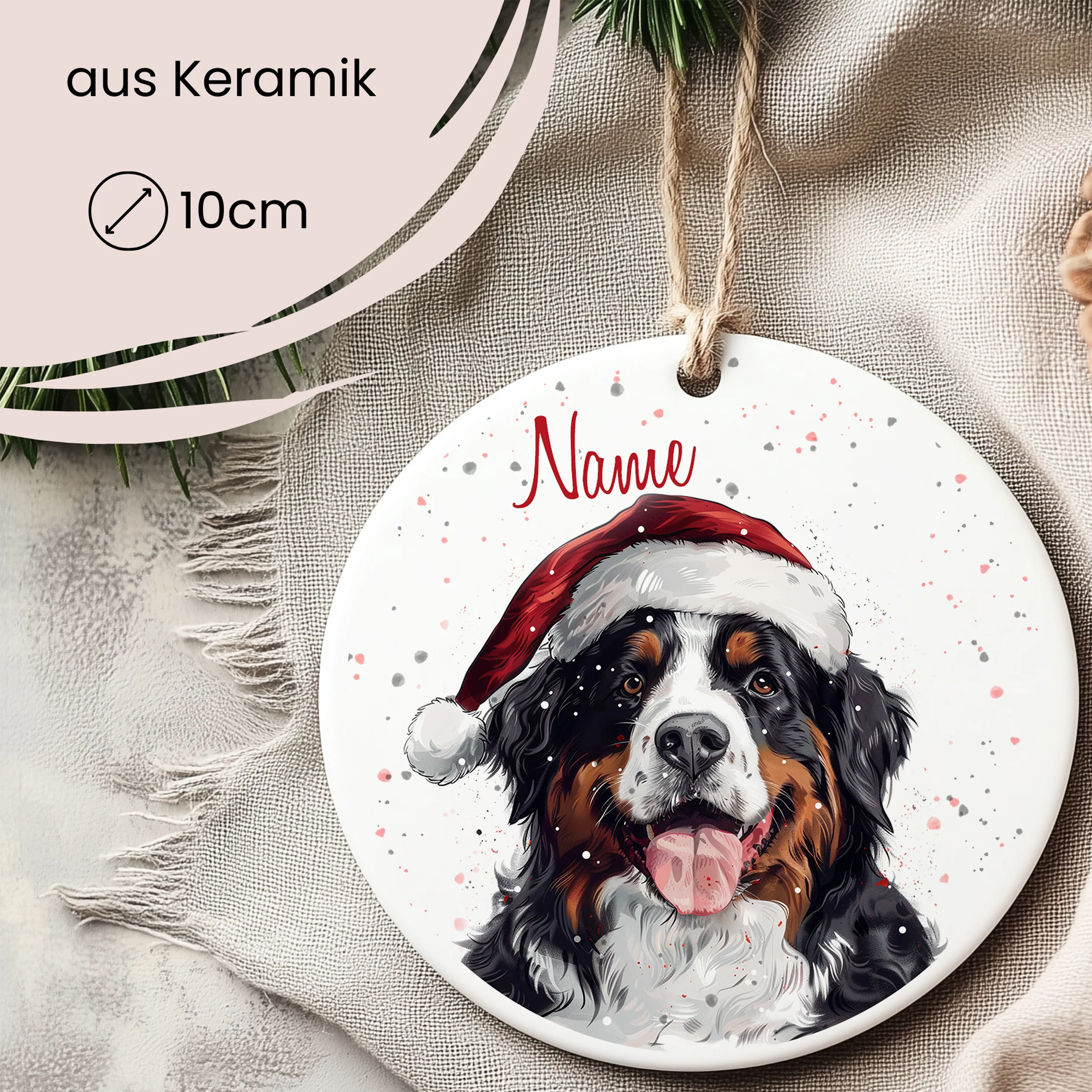 Tannenbaum Aufhänger mit Bernhardiner - Image 2