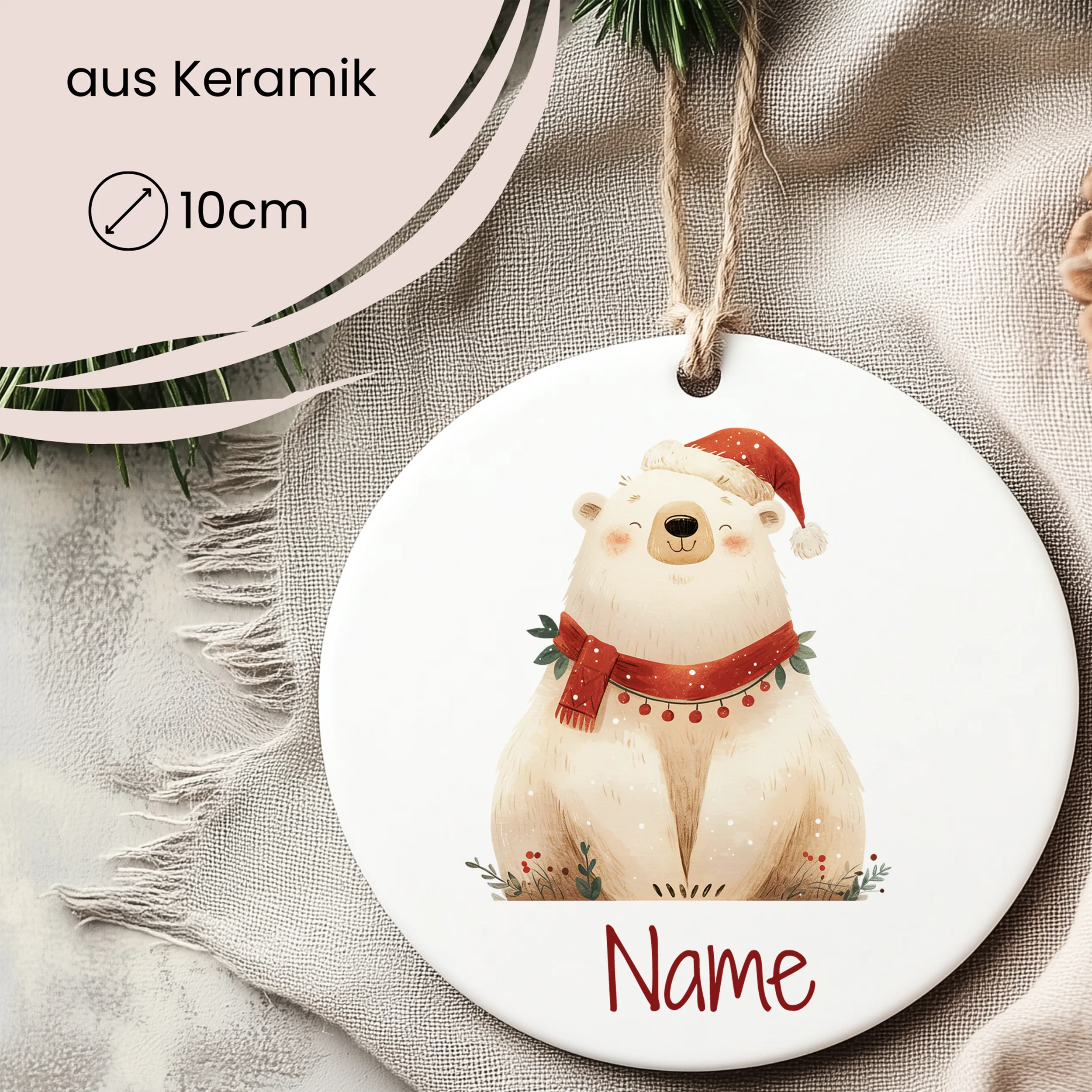 Tannenbaum Aufhänger Weihnachtskugel - Ein frohes Fest mit Bärenliebe - Image 2
