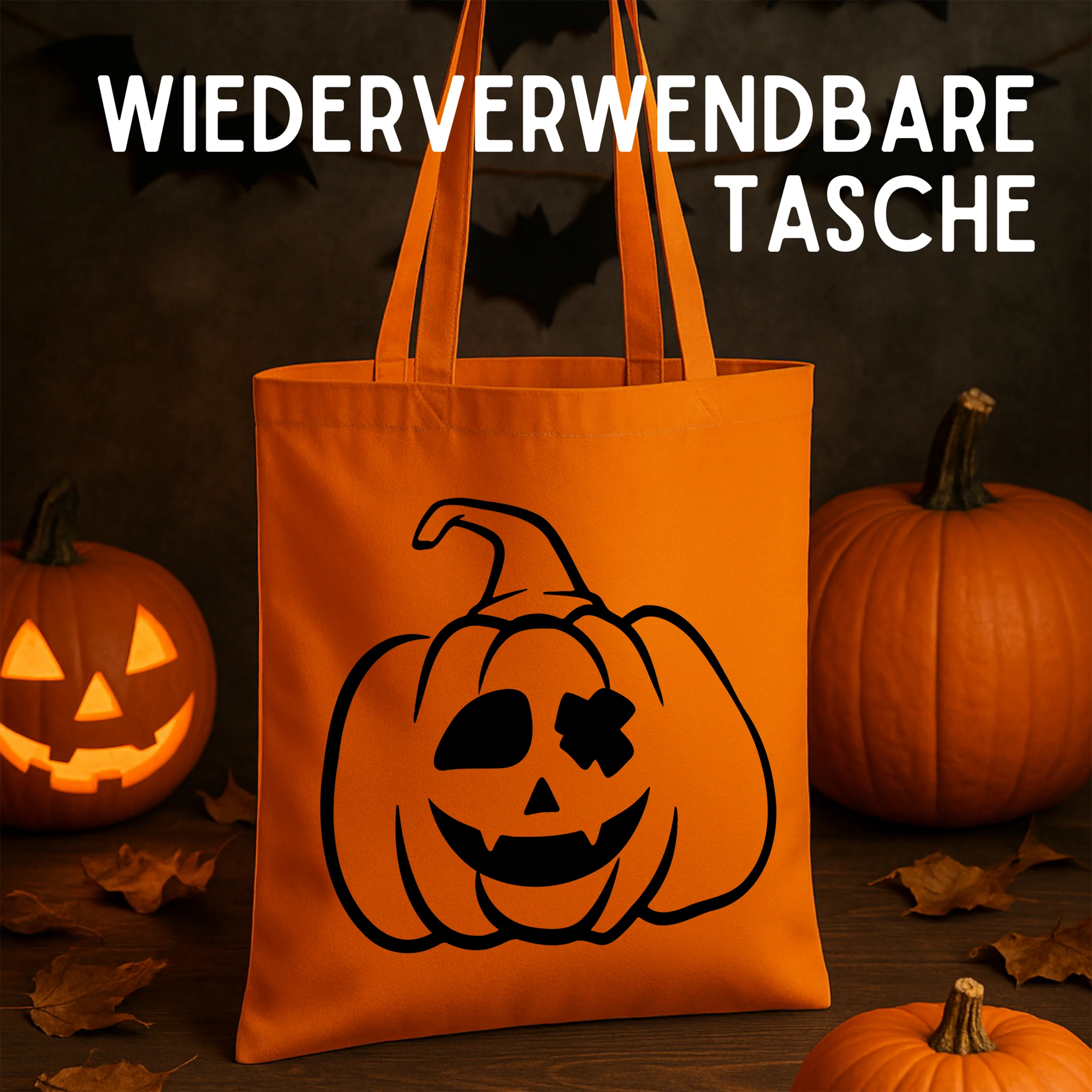 Tasche Halloween - Fröhliche Kürbisfreude für dein Fest - Image 2