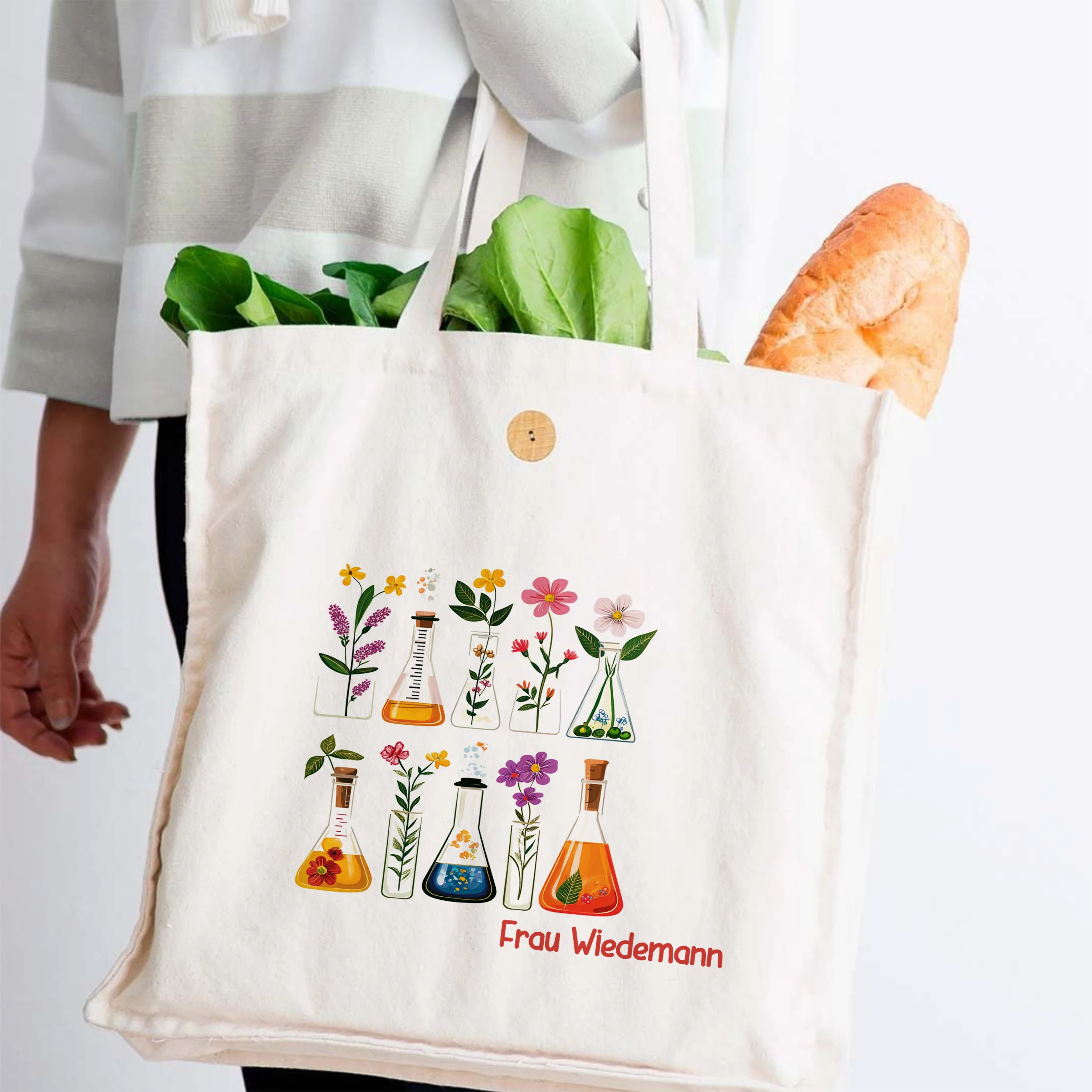 Tasche Knopf mit Blumenmotiv - Image 2