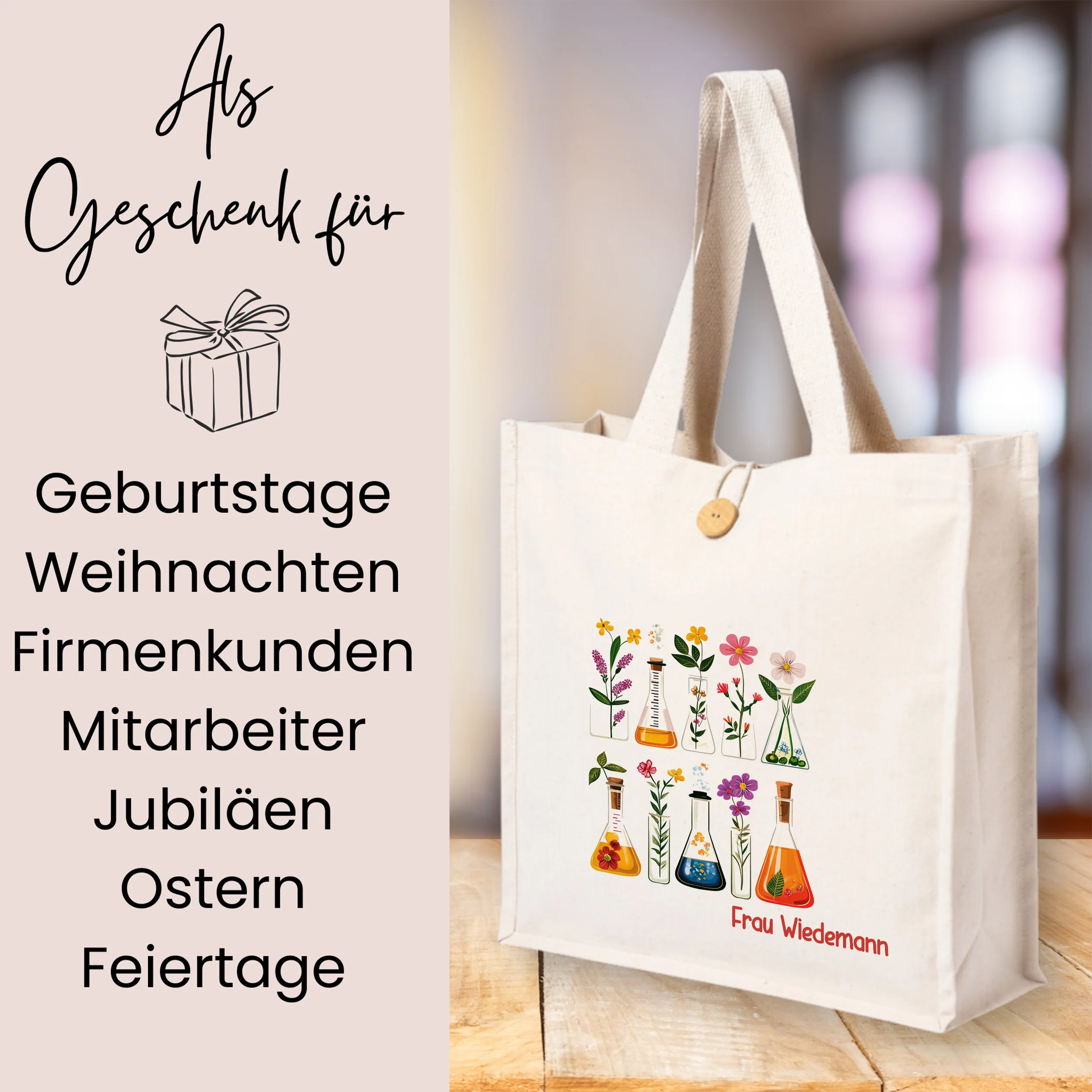 Tasche Knopf mit Blumenmotiv - Image 3