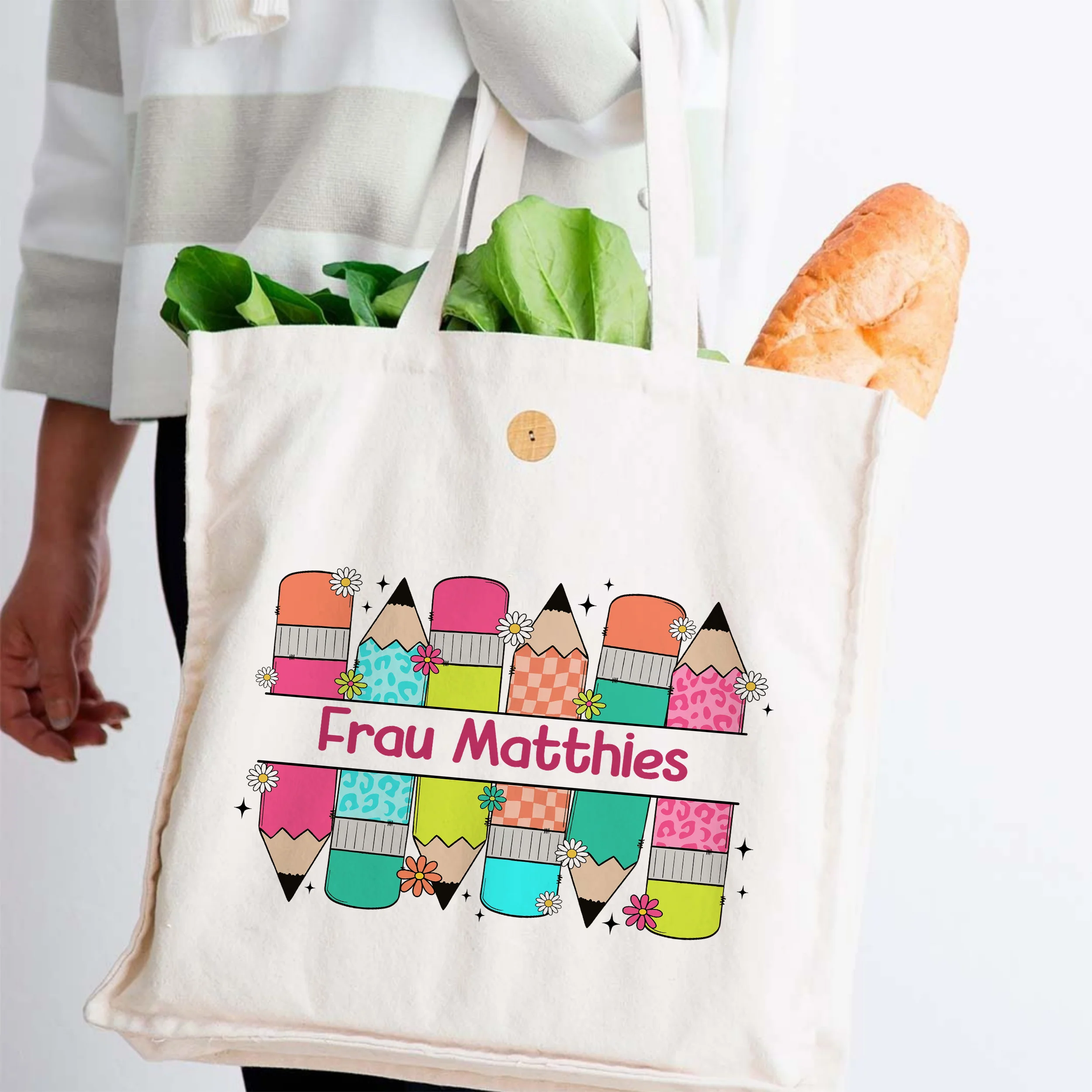 Tasche Knopf mit bunten Buntstiften - Image 2