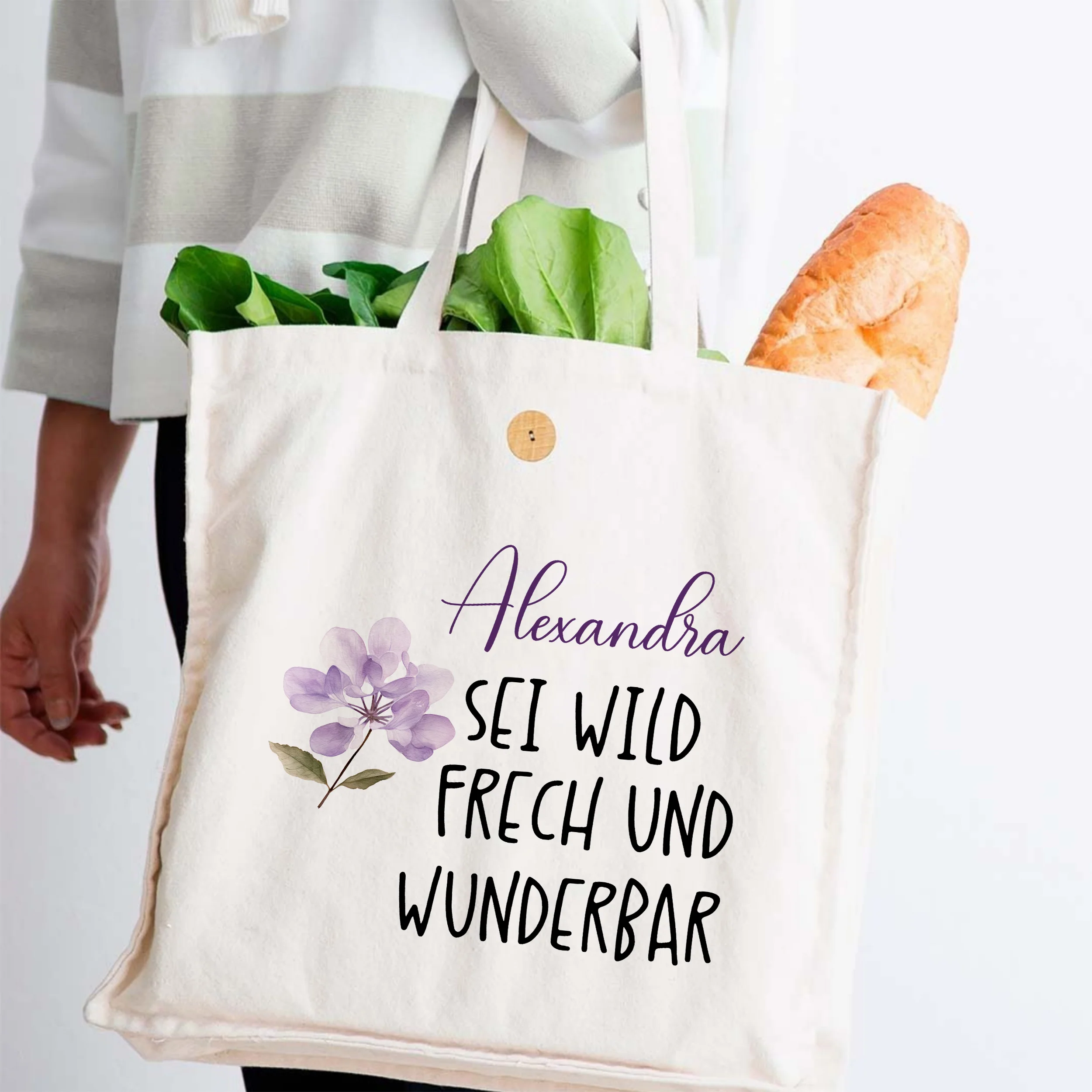 Tasche mit Blumenmotiv - Sei wild, frech und wunderbar - Image 2
