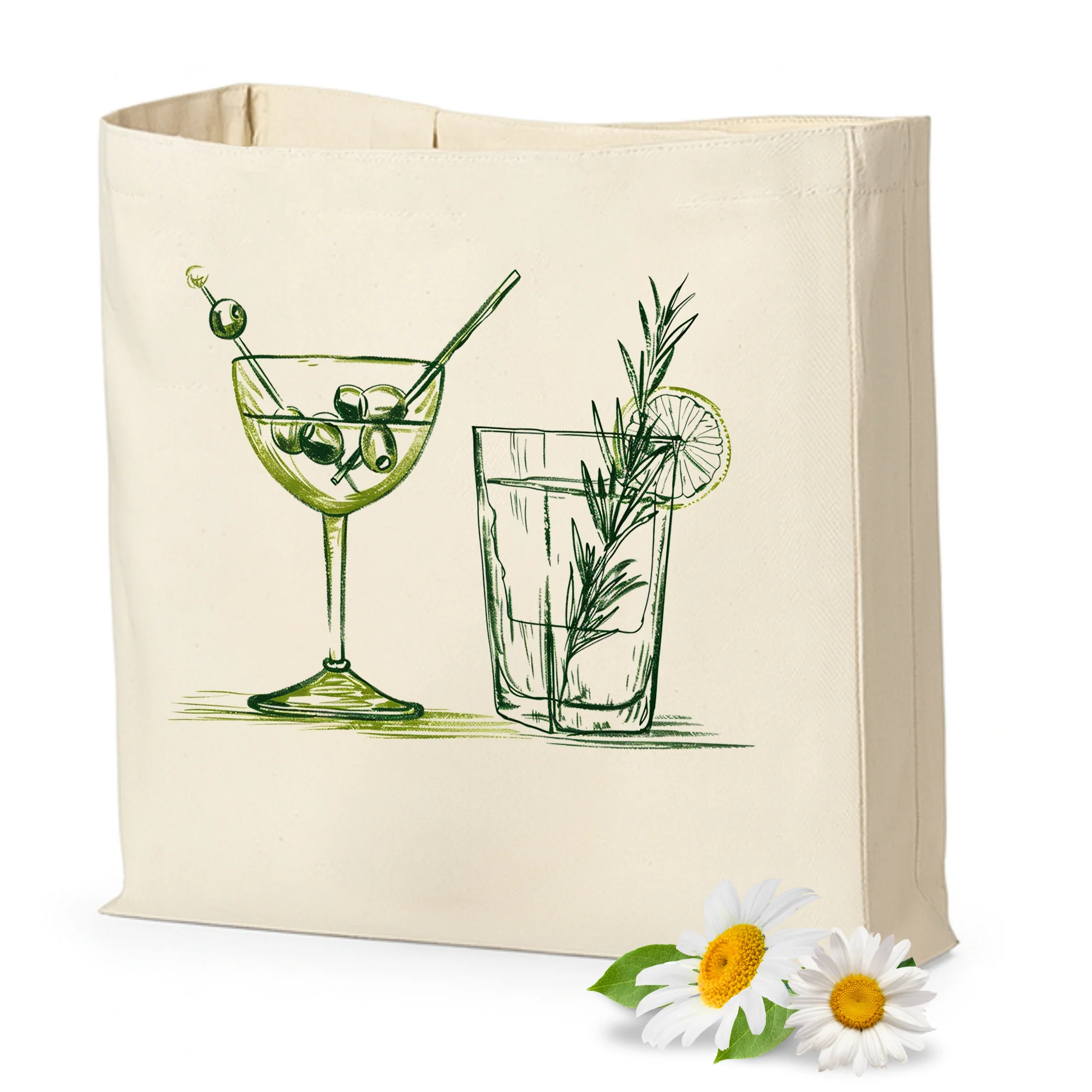 Tasche mit Cocktail-Motiv - Erfrischende Sommermomente