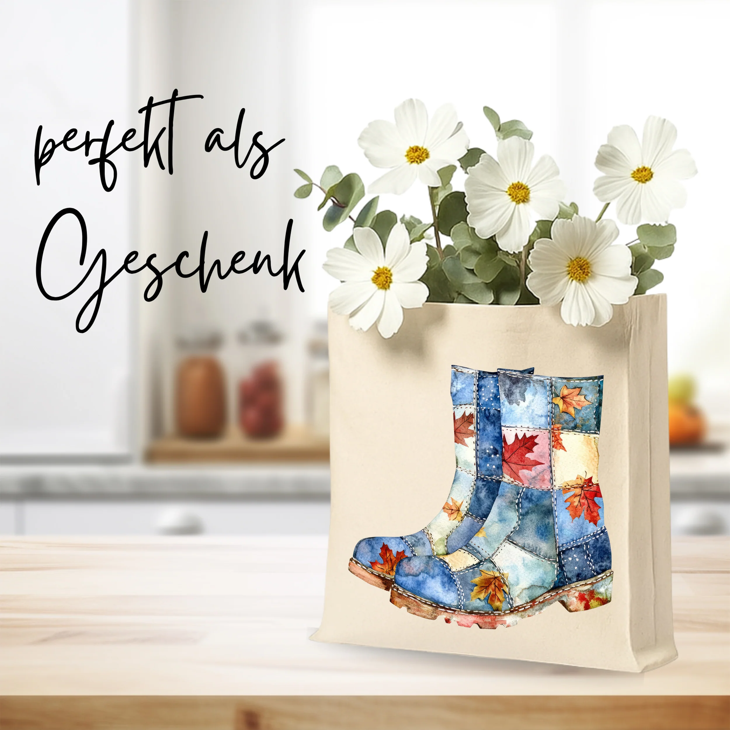 Tasche mit Gummistiefel-Motiv - Farbenfrohe Begleiter für jeden Tag - Image 2