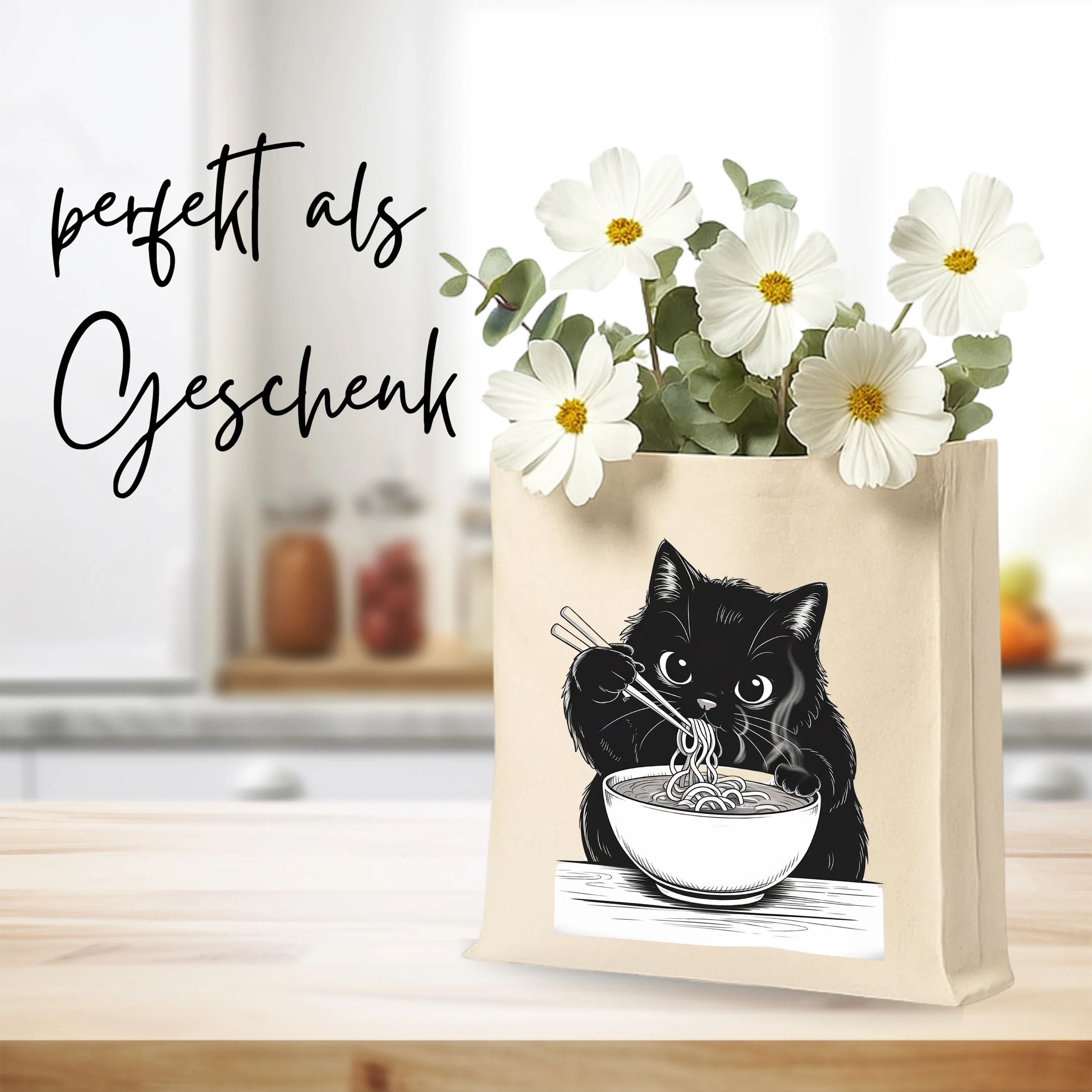 Tasche mit Katze beim Nudelessen - Für kleine Genussmomente - Image 2