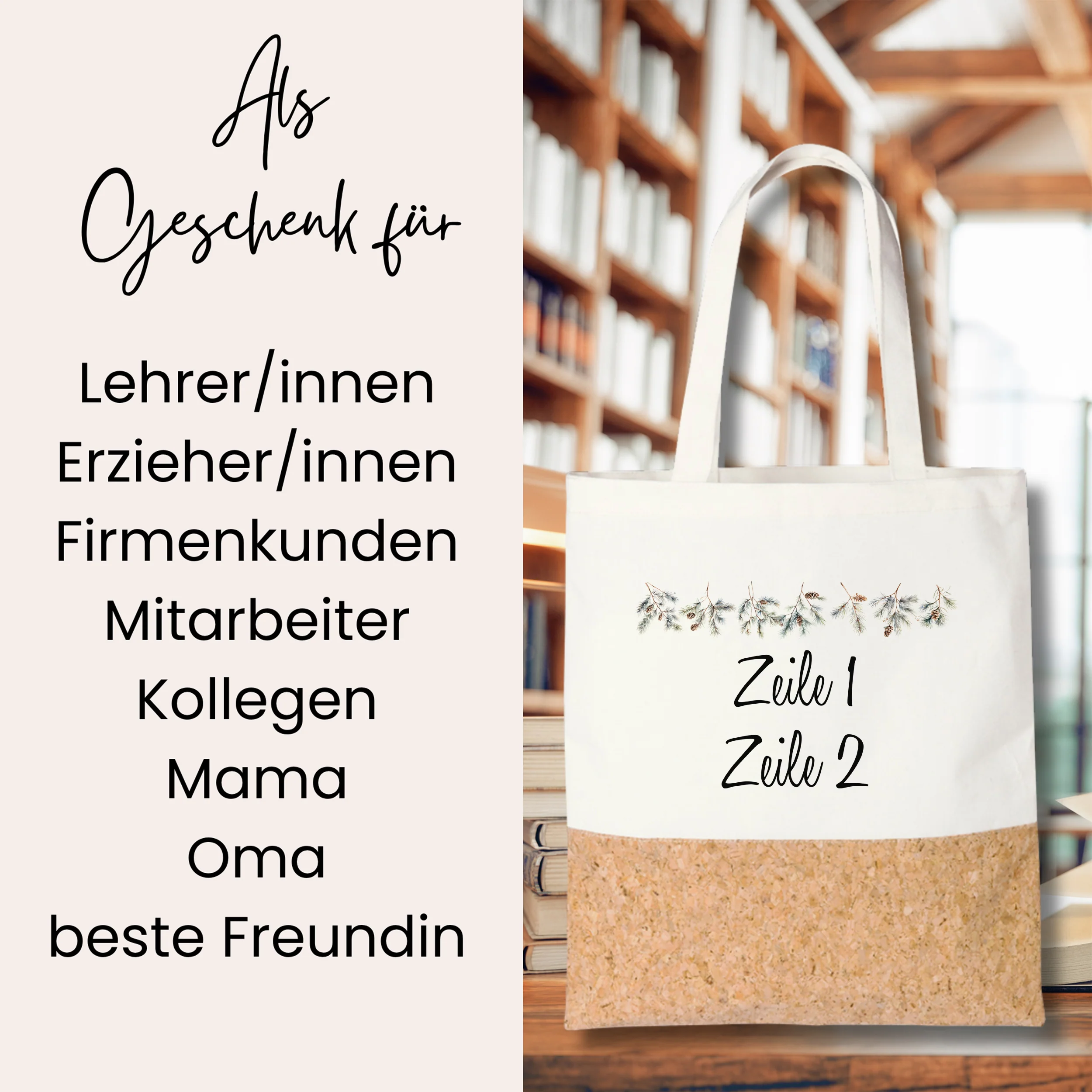 Tasche mit Korkboden und floralem Motiv - Image 2