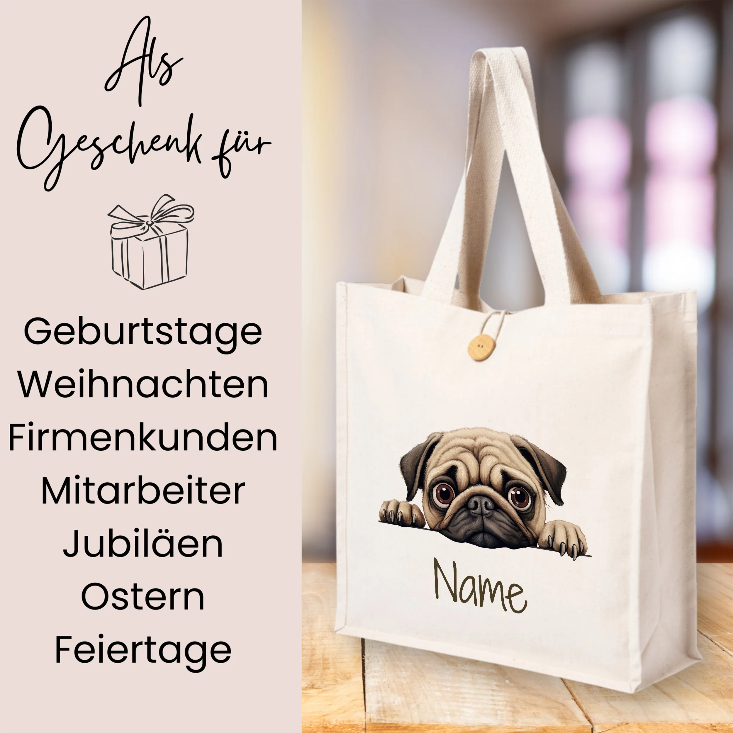 Tasche mit Mops - Image 3