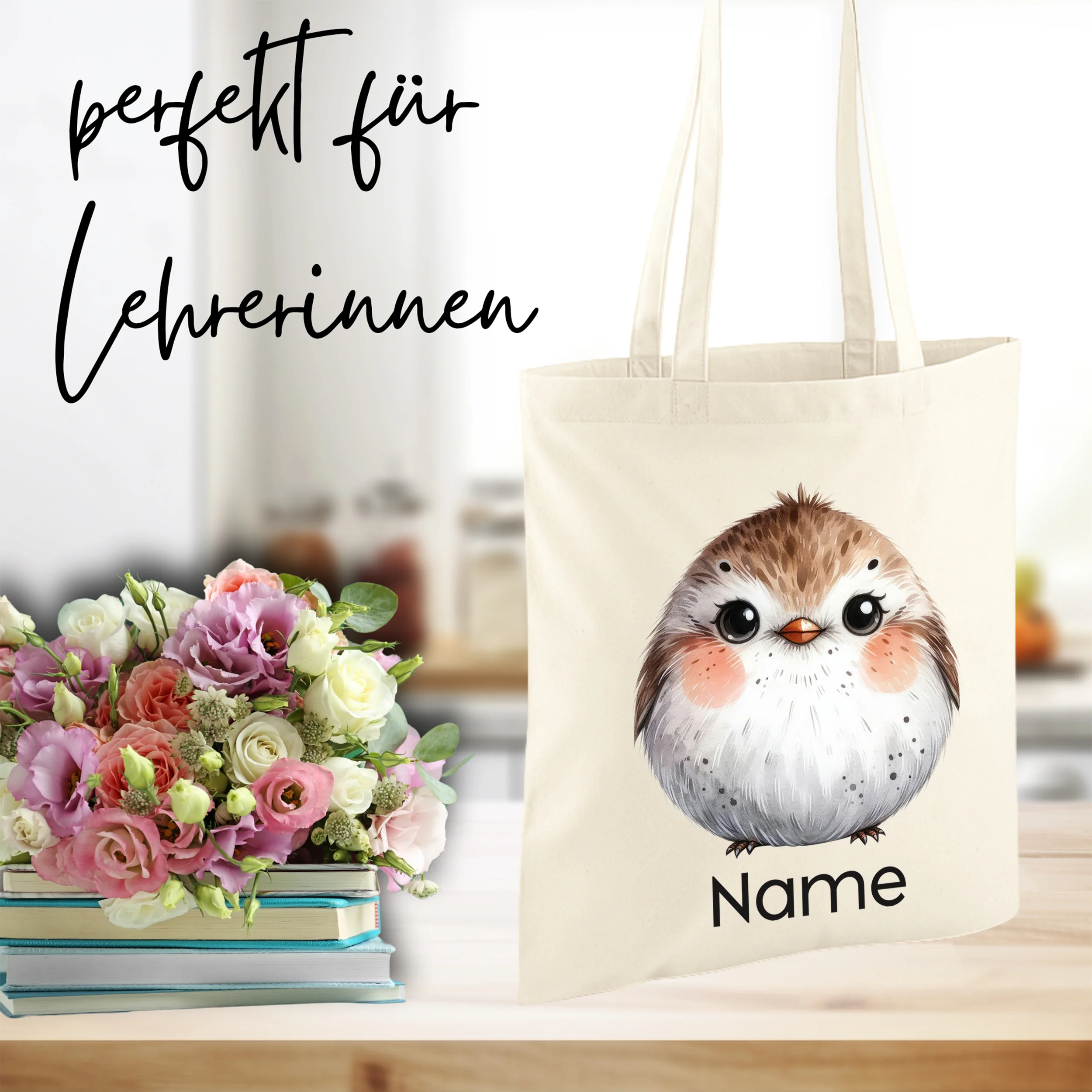Tasche mit niedlichem Vogelmotiv - Image 3
