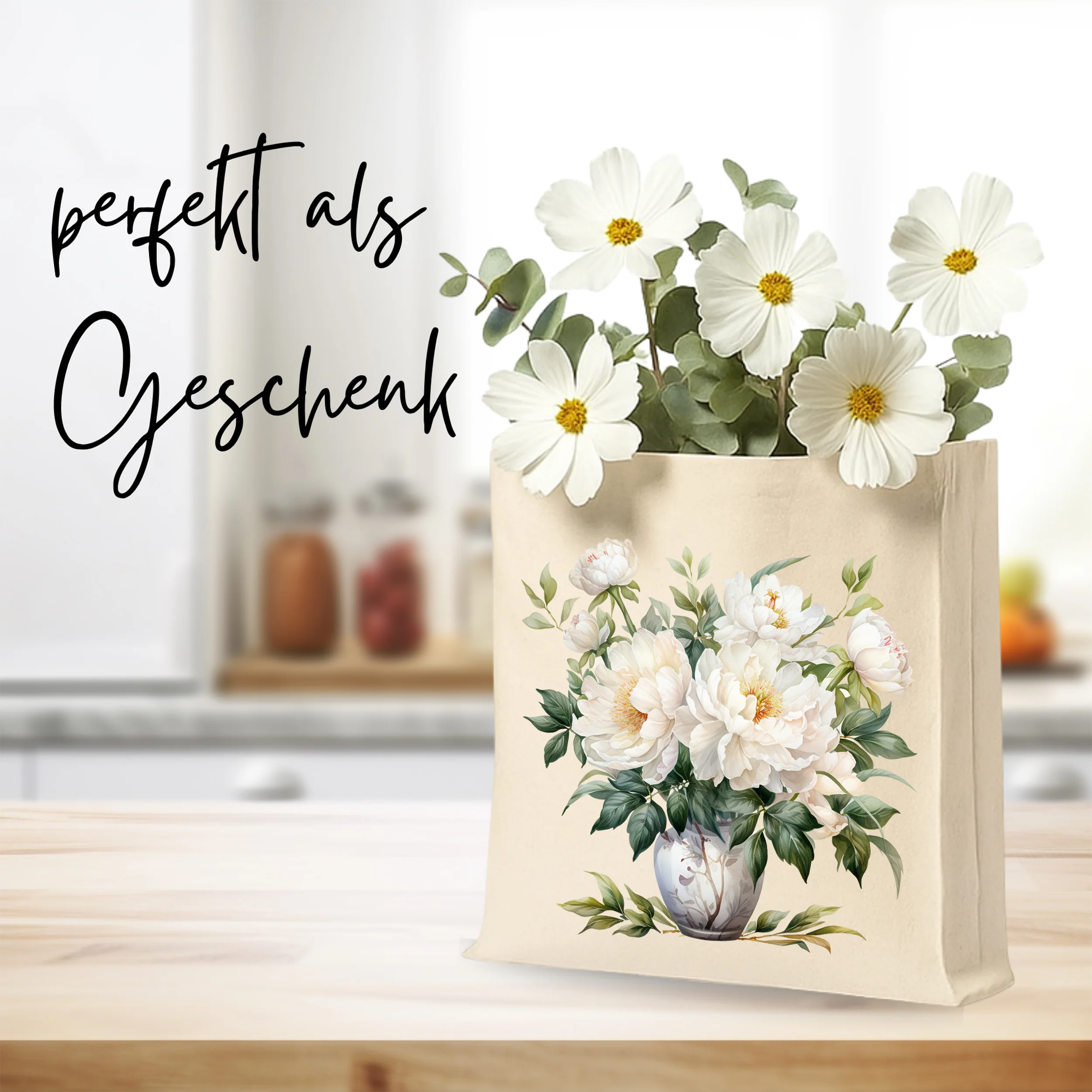 Tasche mit Pfingstrosen - Ein Hauch von Frühlingsfrische - Image 2