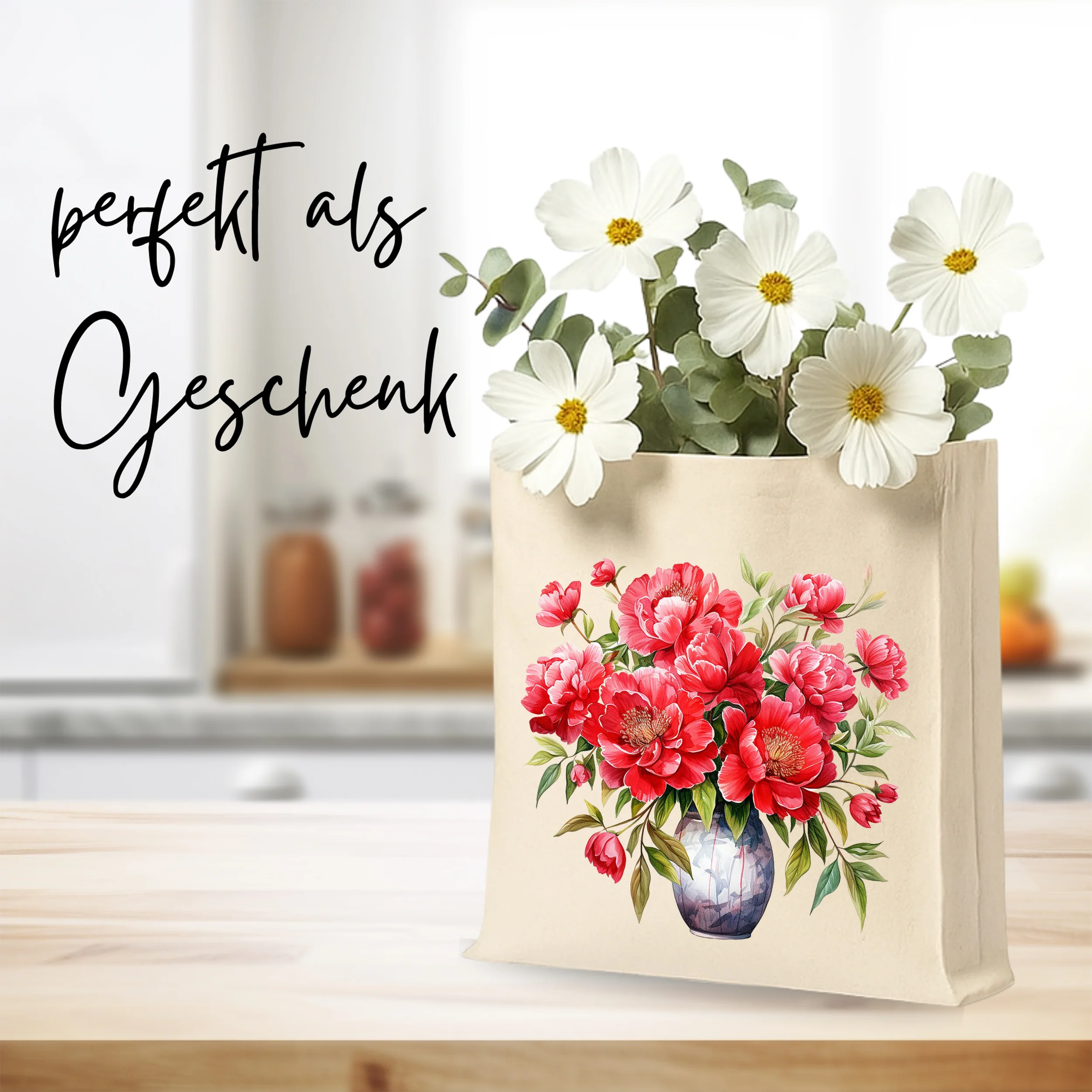 Tasche mit roten Pfingstrosen - Für blühende Momente - Image 2
