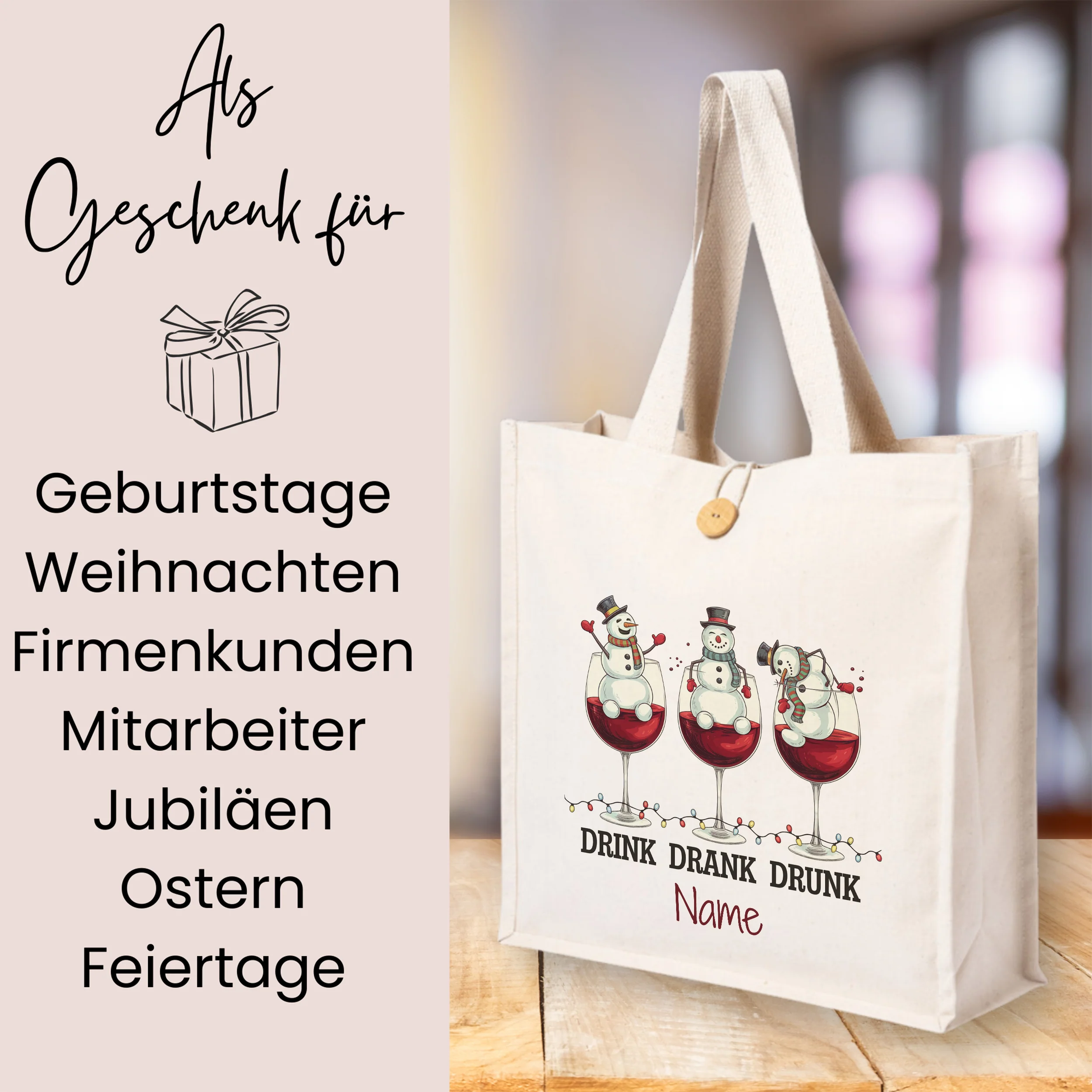 Tasche mit Schneemännern - Für fröhliche Feiern - Image 3