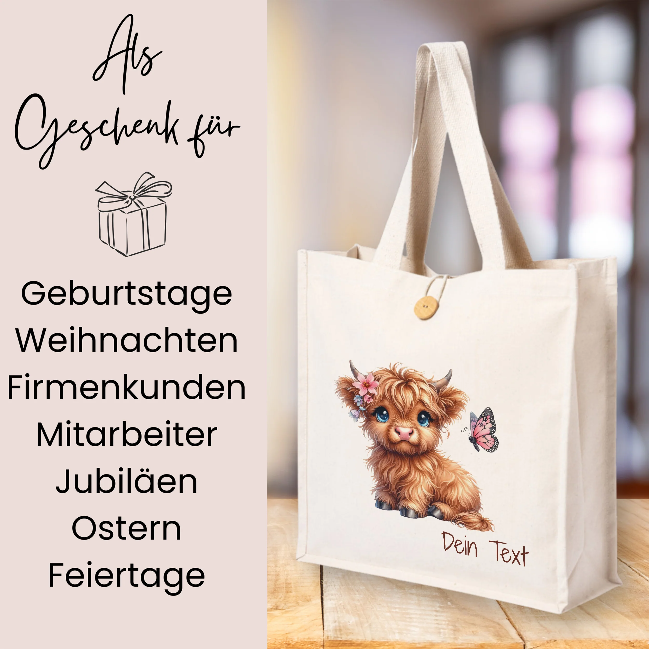 Tasche mit süßem Highland-Rind - Image 3
