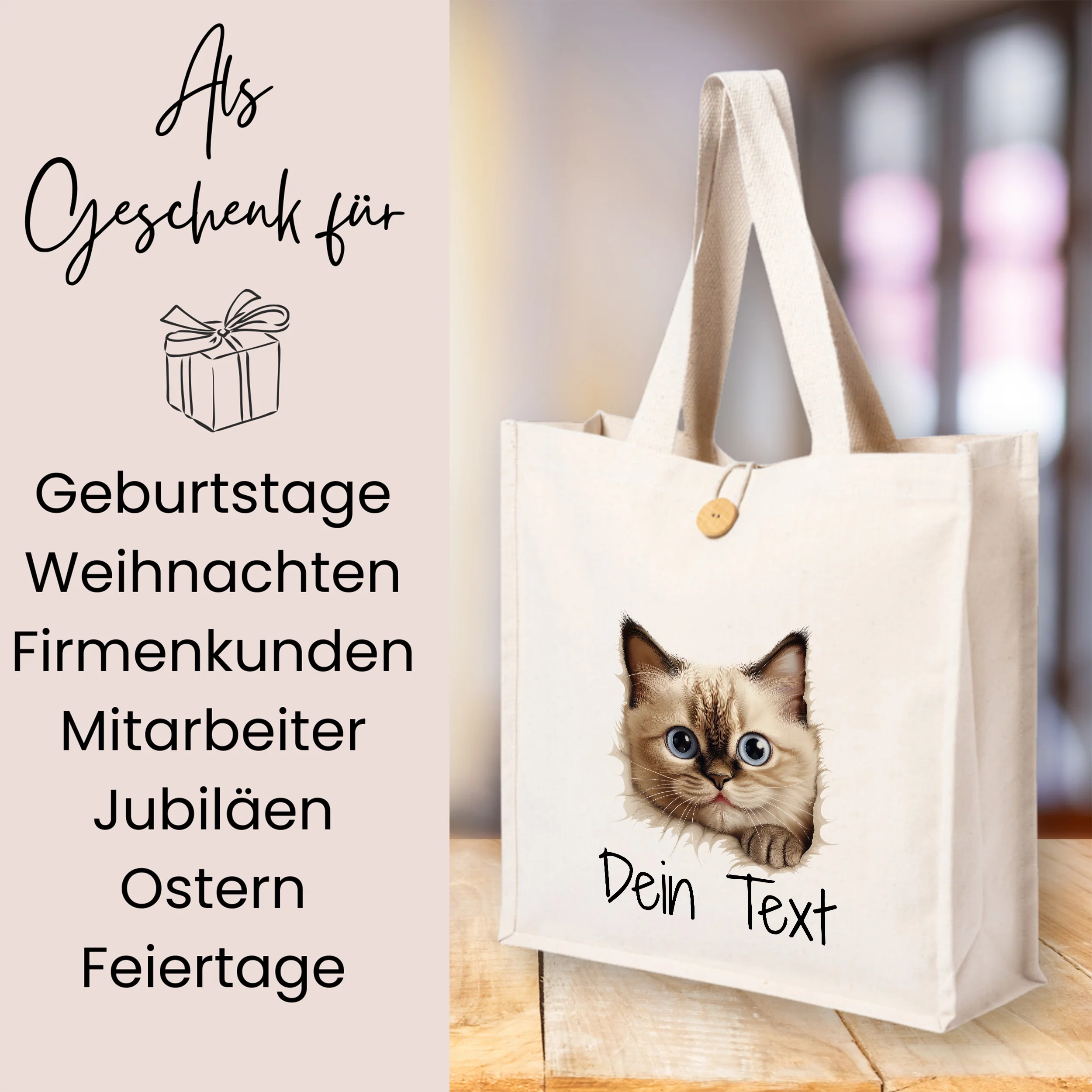 Tasche mit süßem Katzenmotiv - Image 3