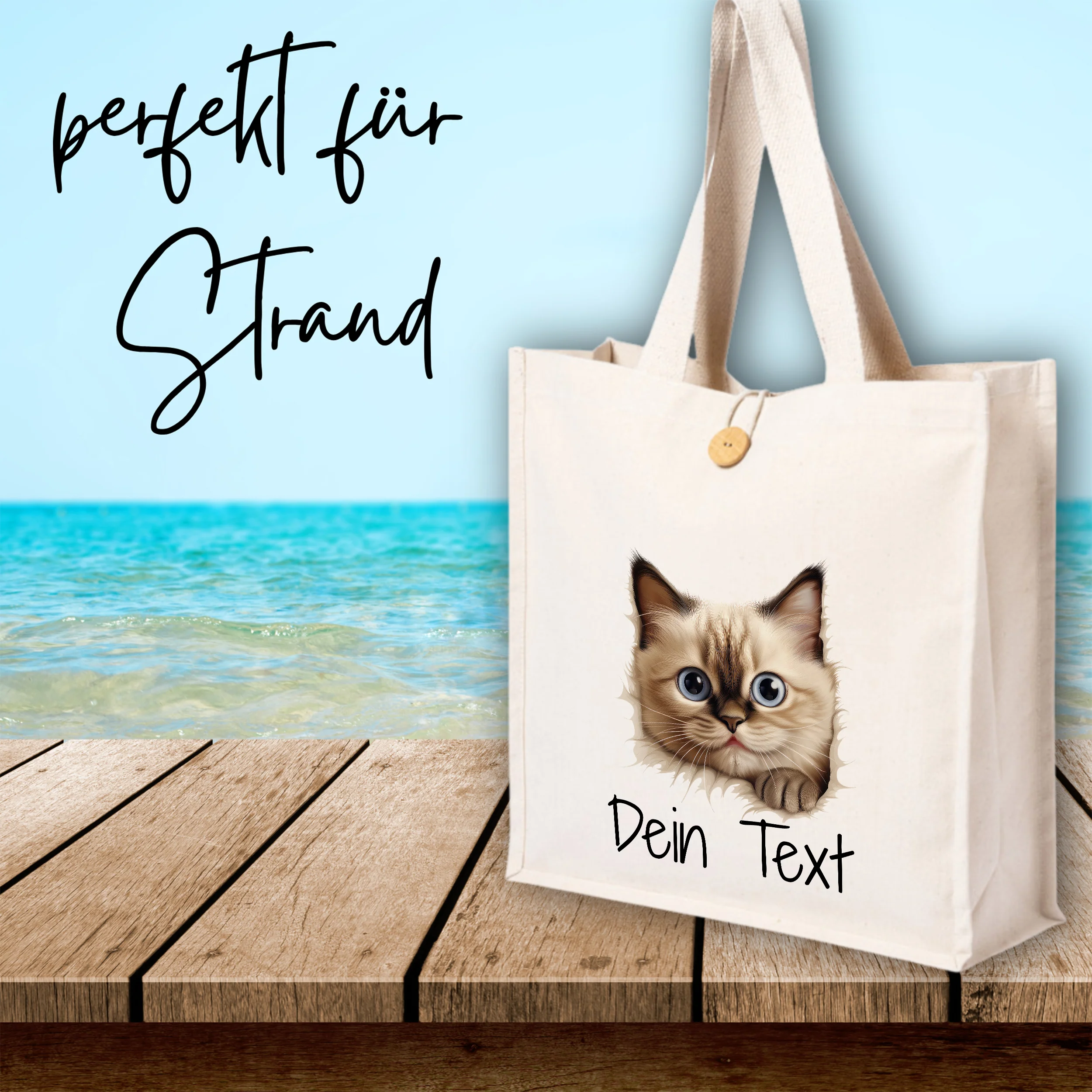 Tasche mit süßem Katzenmotiv - Image 4
