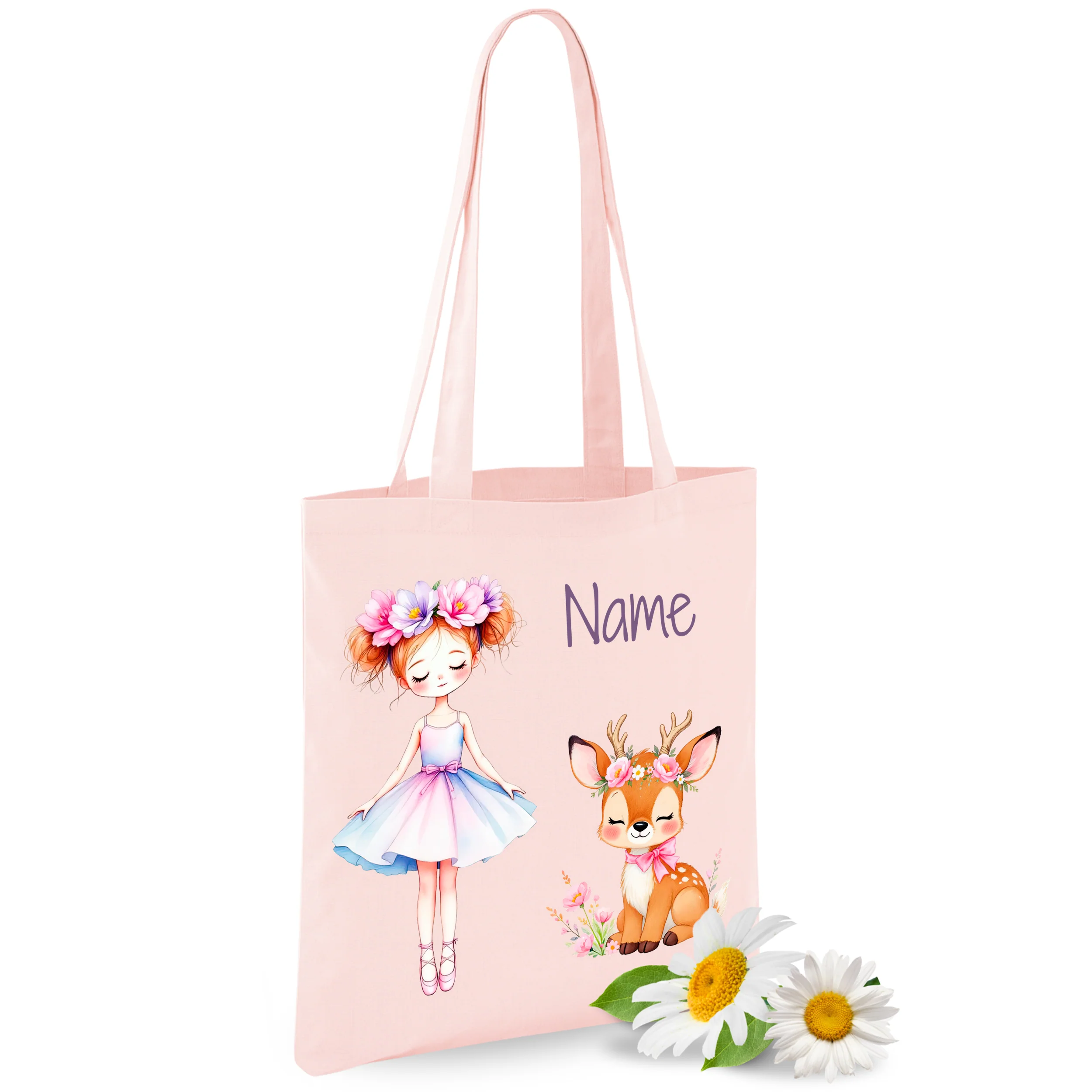 Tasche mit süßem Mädchen und Reh - Image 3