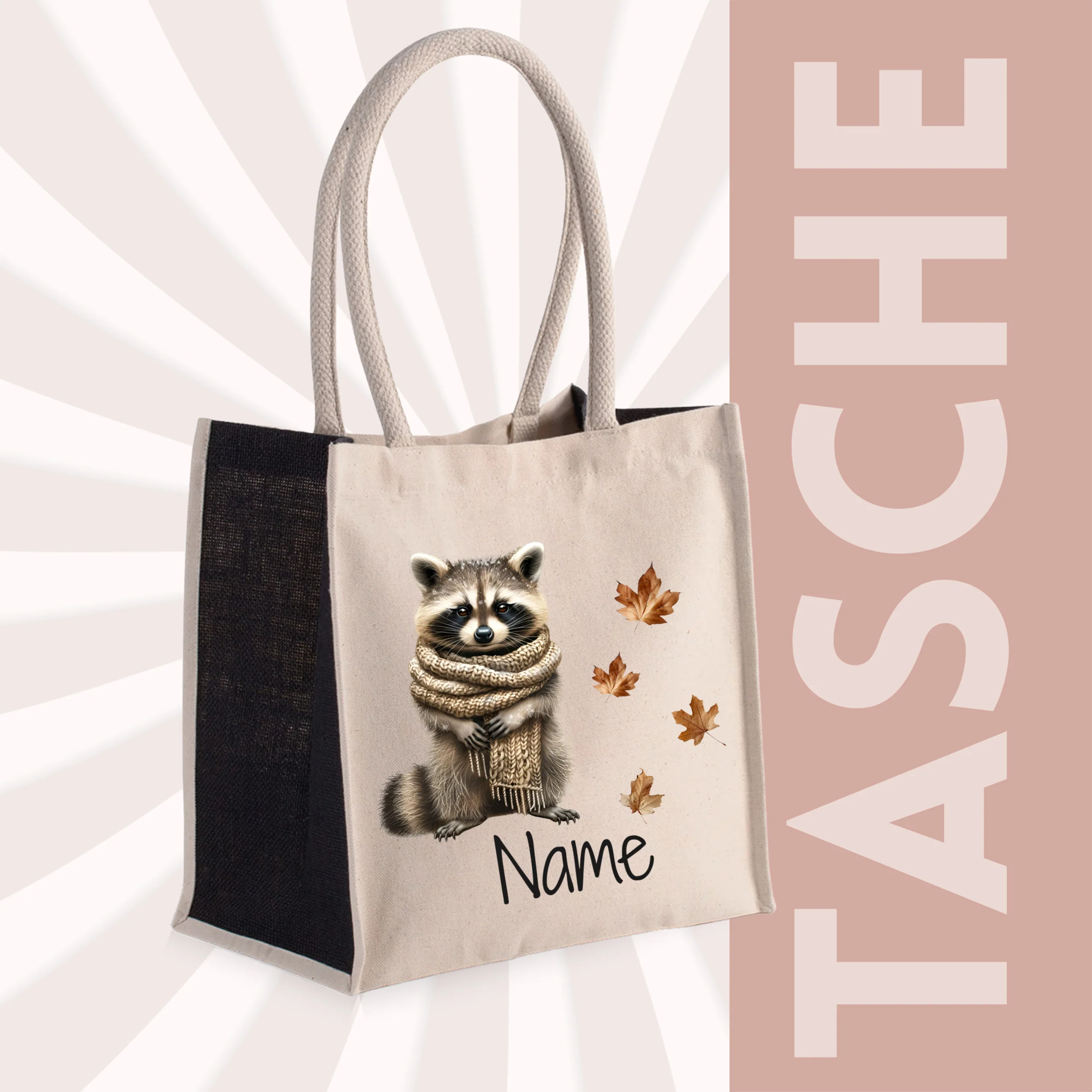 Tasche Waschbär im Herbst - Image 3