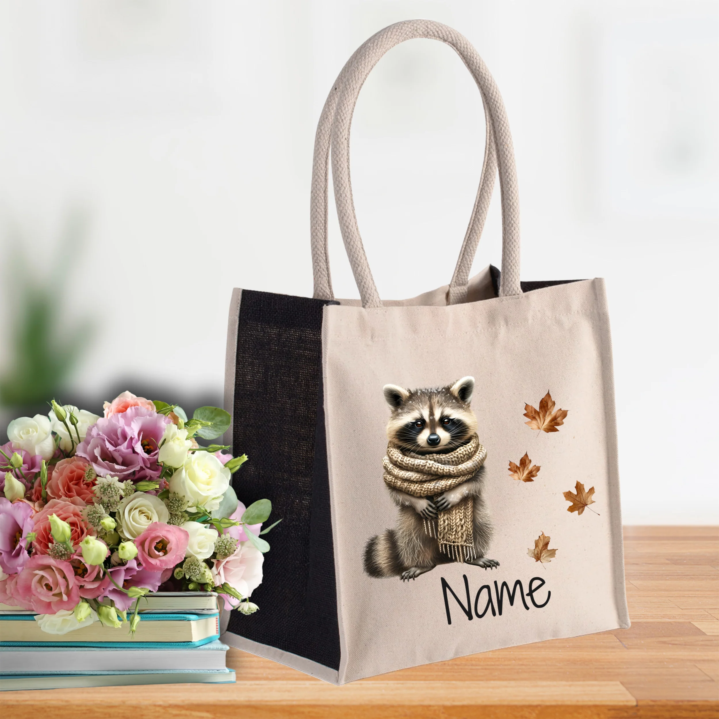 Tasche Waschbär im Herbst - Image 4