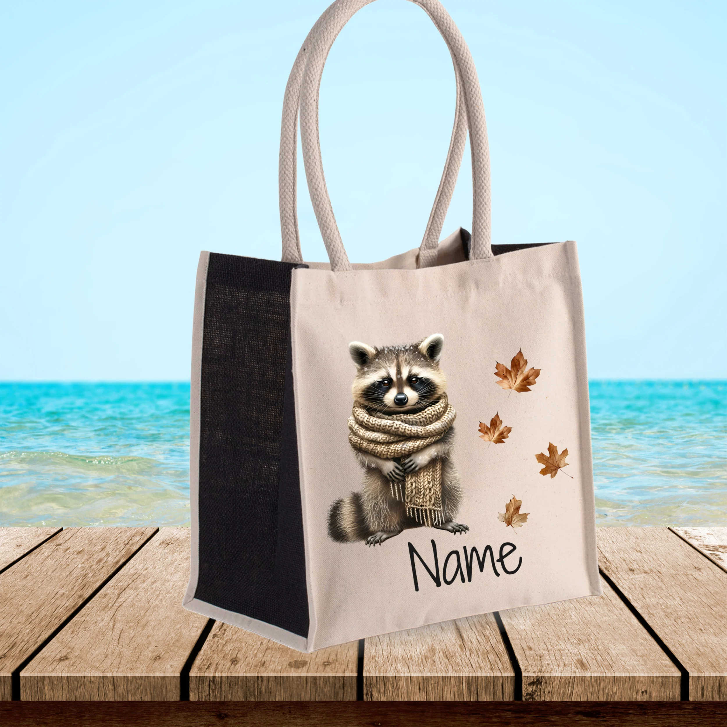 Tasche Waschbär im Herbst - Image 5