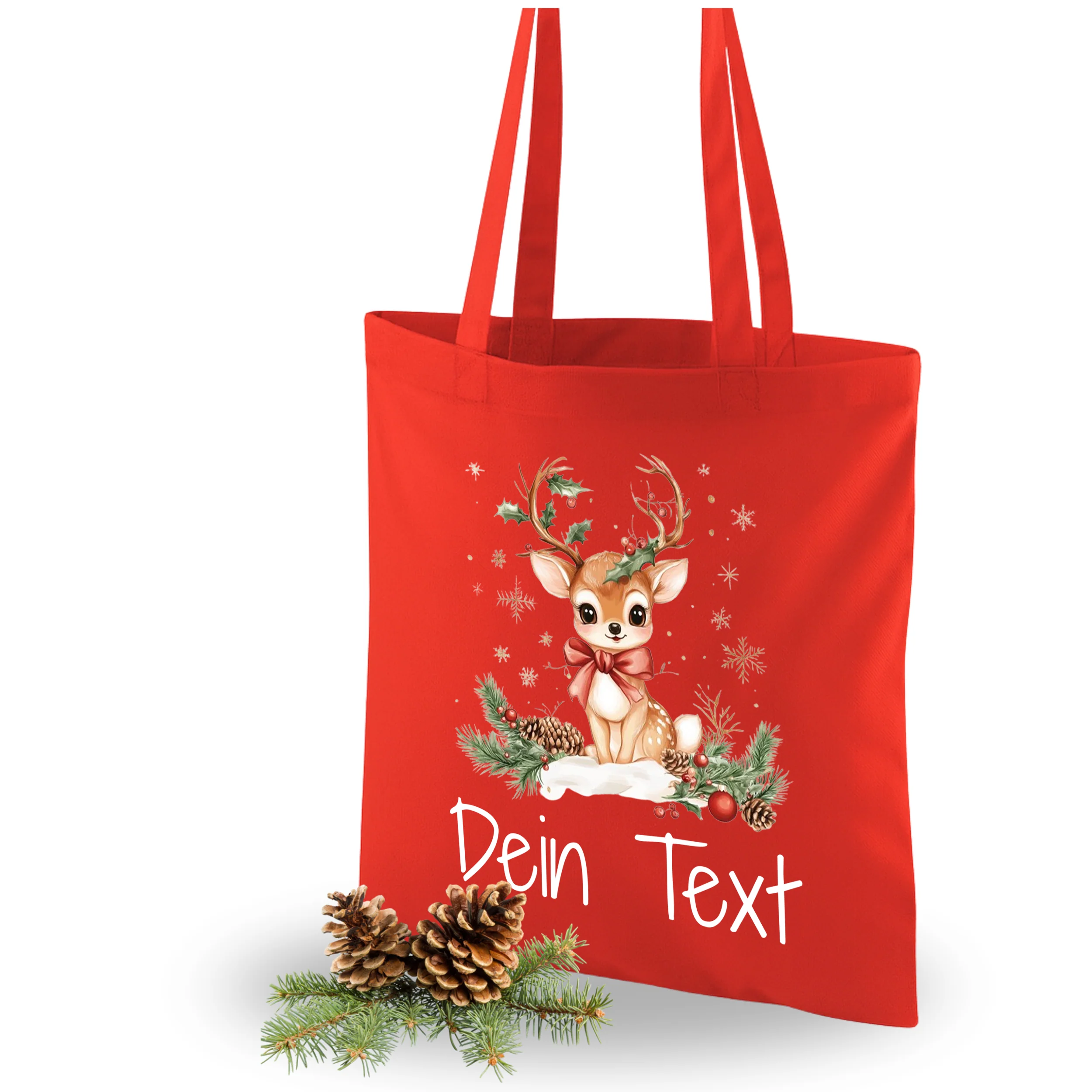 Tasche Weihnachten - Ein fröhlicher Rentier-Begleiter